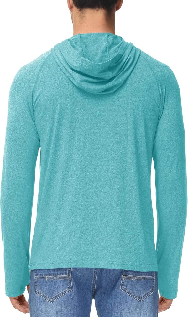 MAGCOMSEN Men's UPF 50+ Sun Protection Hoodie Lightweight Long Sleeve Rash Guard Shirts Fishing Swim Athletic Workout - Image 3
