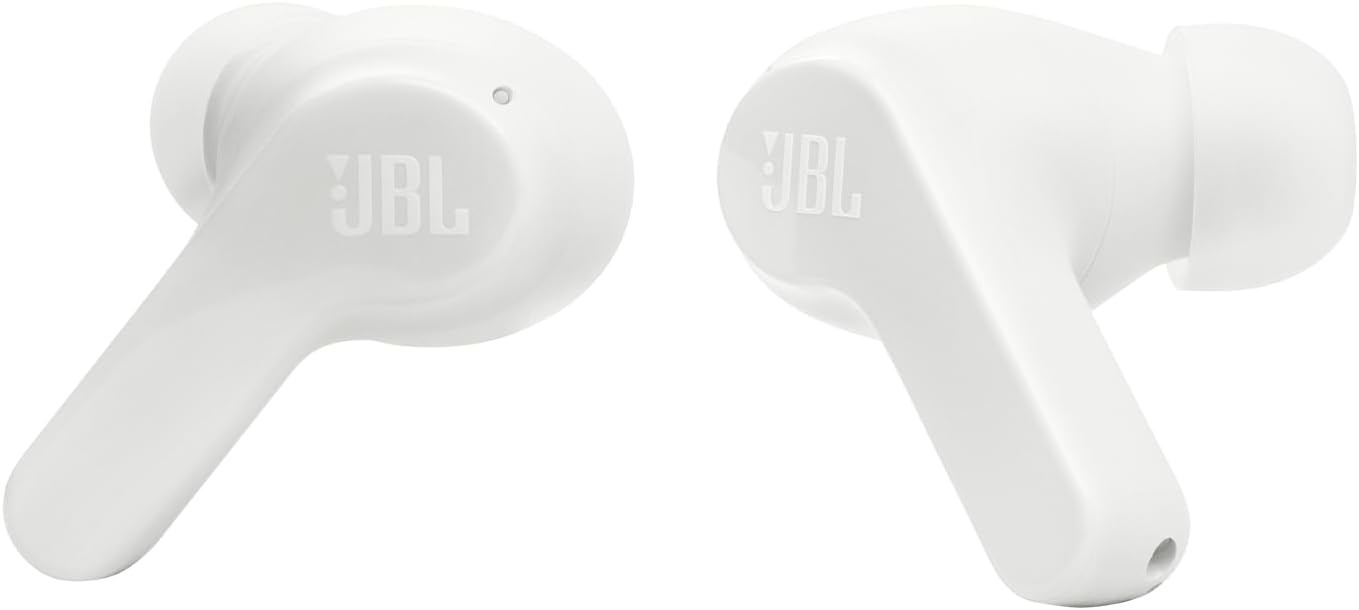 JBL Vibe Beam - True Wireless JBL Deep Bass Sound Earbuds, Bluetooth 5.2, Water & Dust Resistant, Hands-free call with VoiceAware, Up to 32 hours of battery life (White) - Image 6