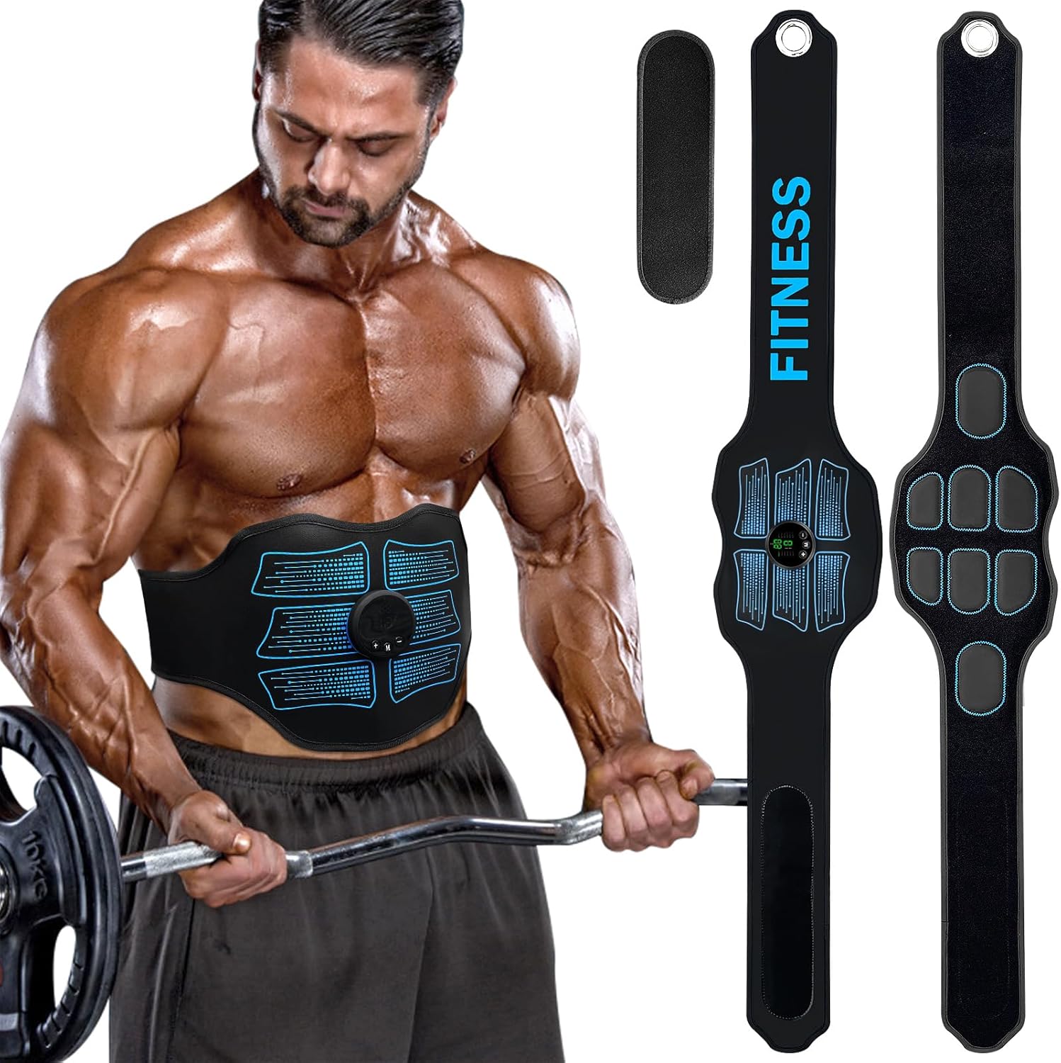 FDA Cleared - MHD TENS Muscle Stimulator - Dual TENS & PMS Functions, 12 Programs for Easy Abs Muscle Stimulation and Activation, Home Gym Use - Image 2