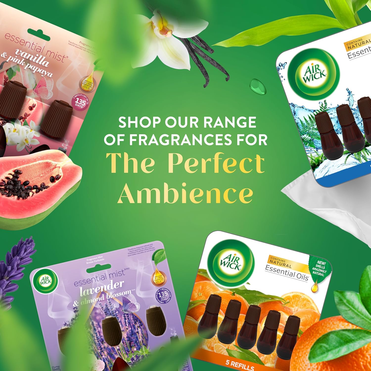 Air Wick Essential Mist Starter Kit, Diffuser + 1 Refill, Lavender and Almond Blossom, Air Freshener, Essential Oils - Image 11