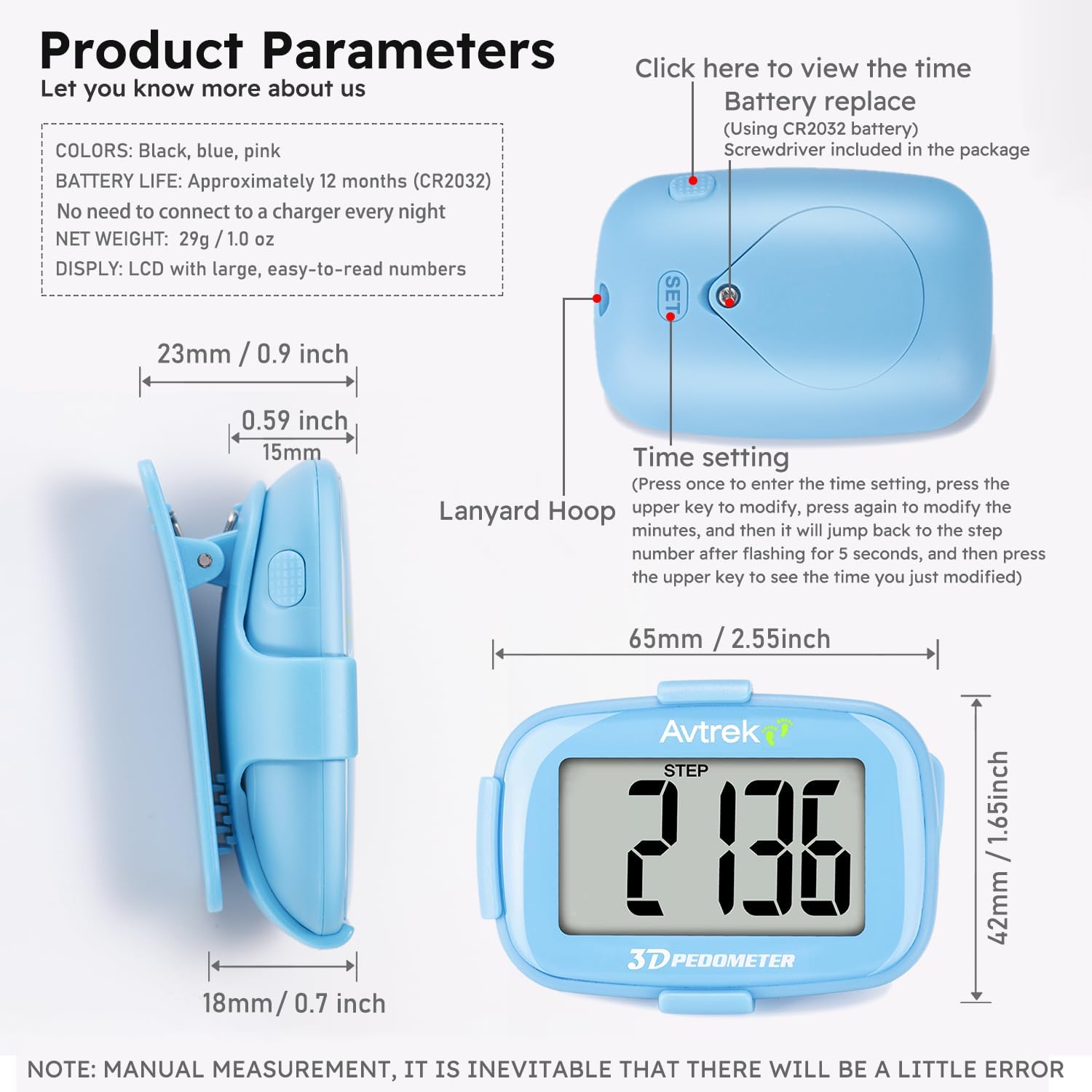 3D Step Counter Clip On with LED Backlight Pocket Pedometer for Walking Outdoor Activities Fitness Tracker Without Smartphone - Image 4