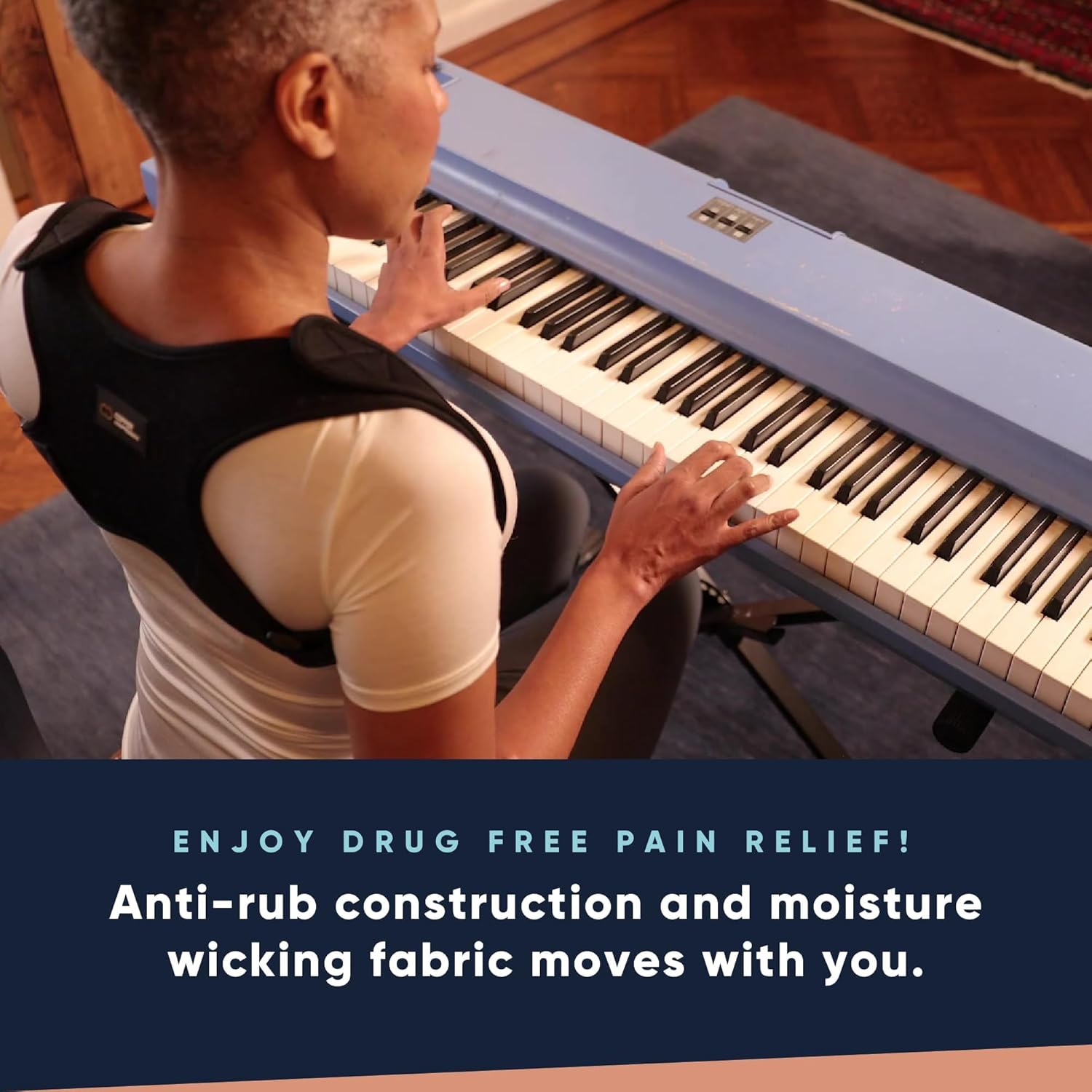 Copper Compression Posture Corrector for Men & Women - Adjustable Copper Infused Orthopedic Brace for Pain Relief from Bad Posture, Slumping - Targets Upper Back, Shoulders, Neck, Clavicle - Image 4