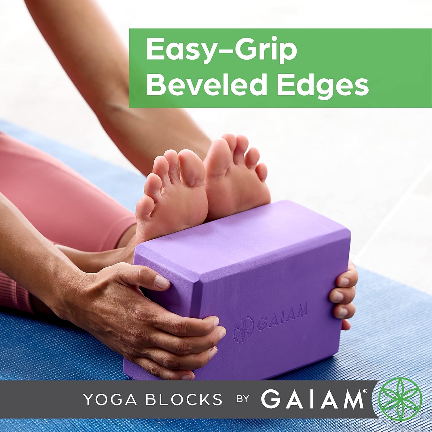 Gaiam Yoga Block - Supportive Latex-Free Eva Foam - Soft Non-Slip Surface with Beveled Edges for Yoga, Pilates, Meditation - Yoga Accessories for Stability, Balance, Deepen Stretches - Image 7