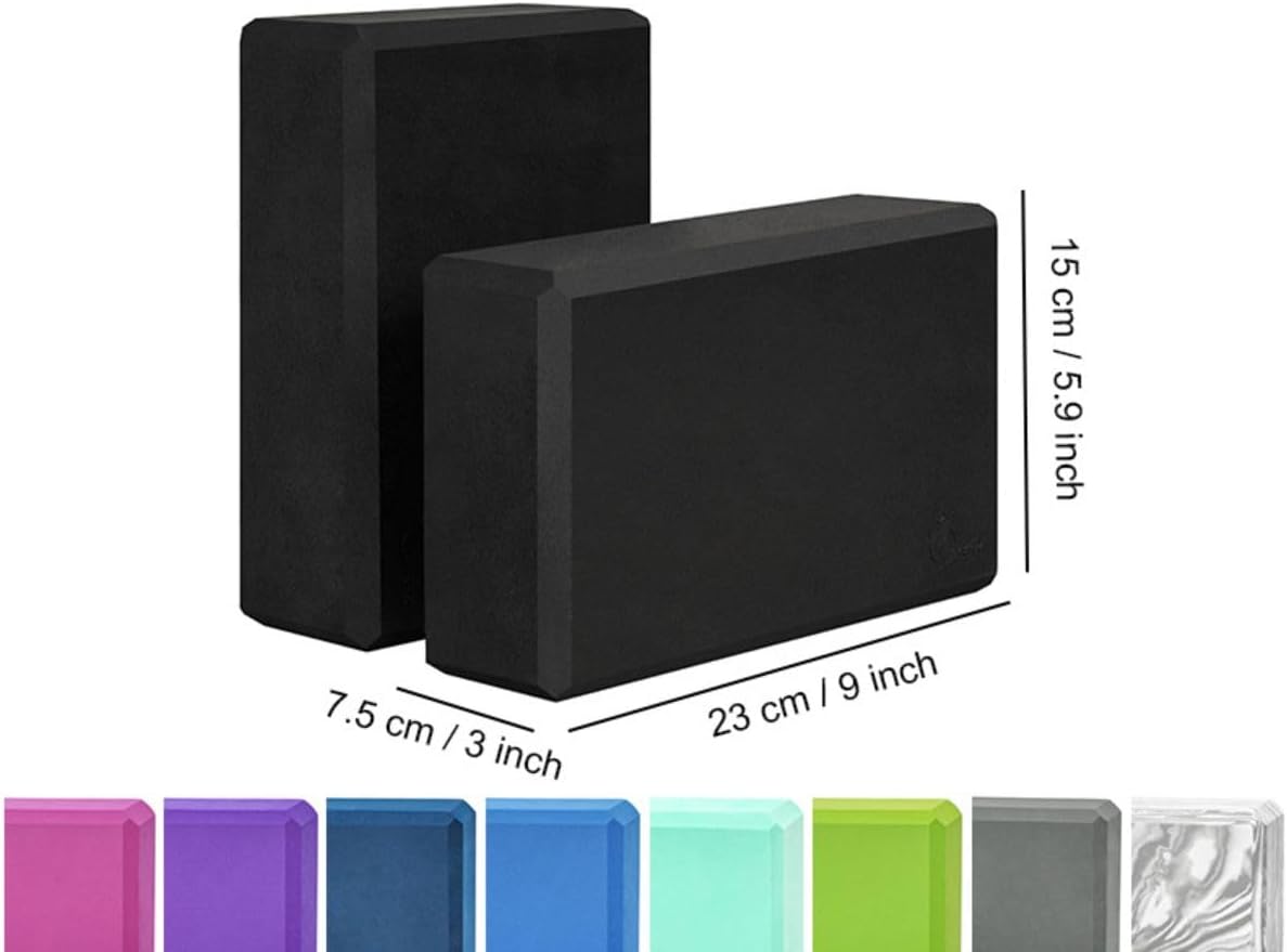 EXERZ Yoga Blocks 2 pack, Gym Blocks, Exercise Workout Fitness Bricks, Pilates Stretch Handstand Non-Slip - Image 3