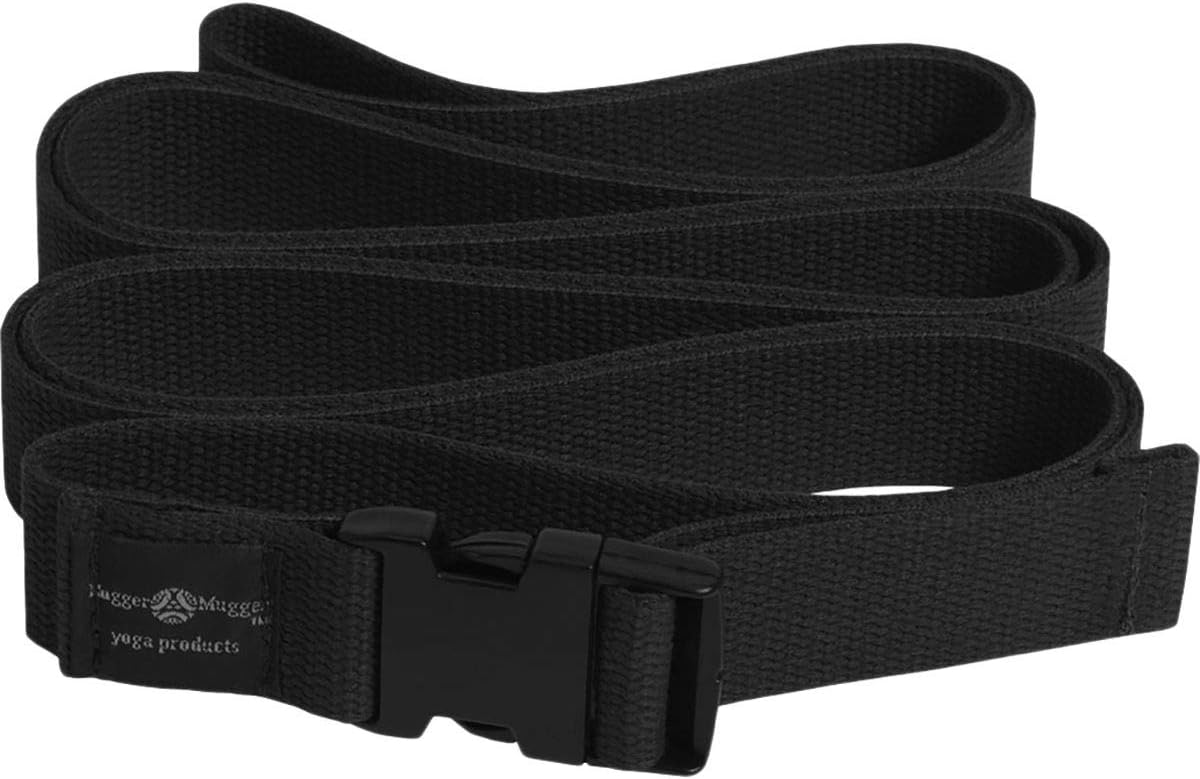 Hugger Mugger Quick-Release 10 ft. Yoga Strap - Black - Super Strong Cotton, Easy to Attach and Release, Easily Adjustable - Image 2