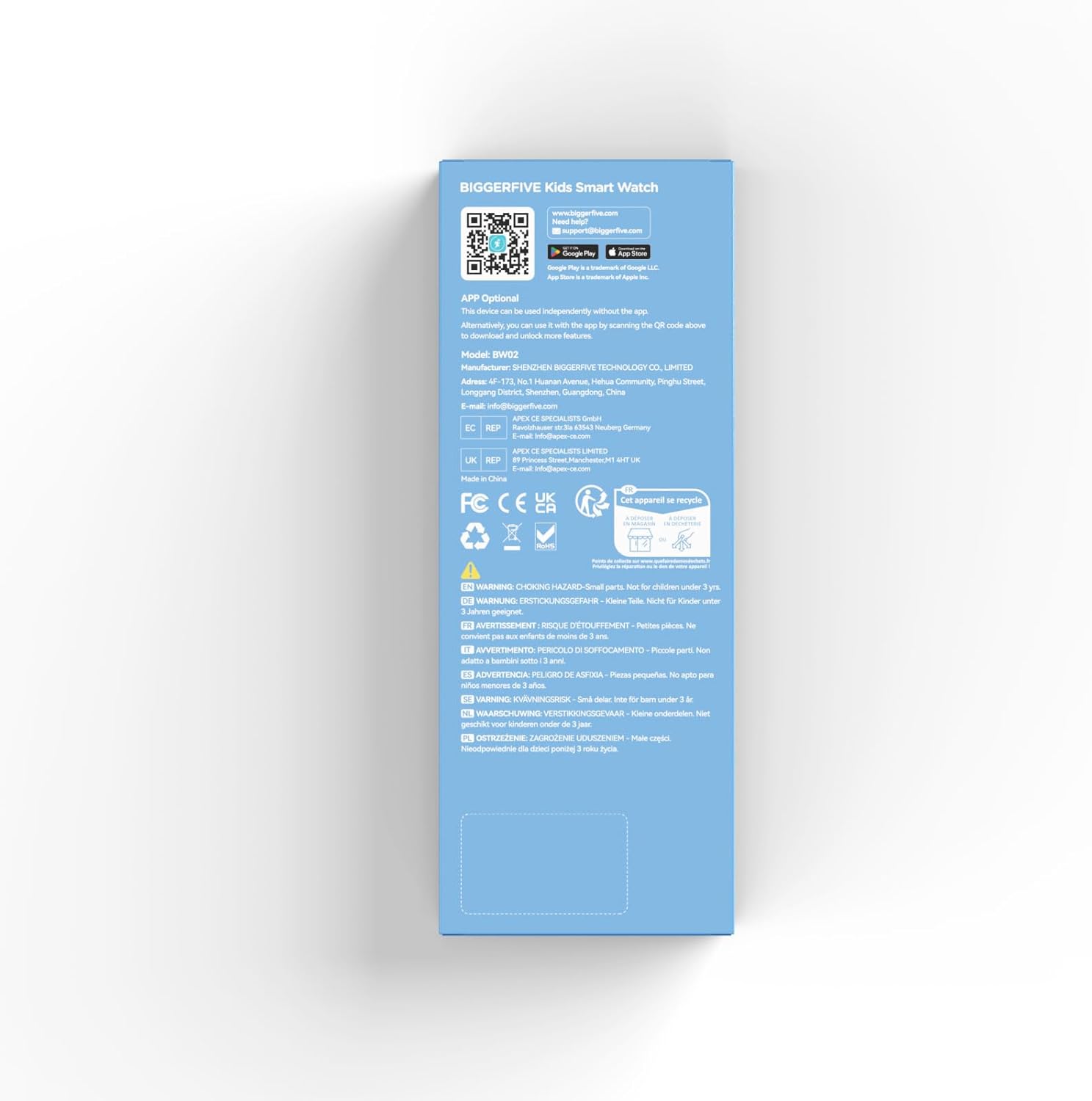 BIGGERFIVE Smart Watch for Kids, 1.8" Fitness Tracker Watch Pedometer, Heart Rate, IP68 Waterproof, Sleep Monitor, Calorie Step Counter, Puzzle Game with/Without APP for Girls Boys Teens 5-16, Nylon - Image 10