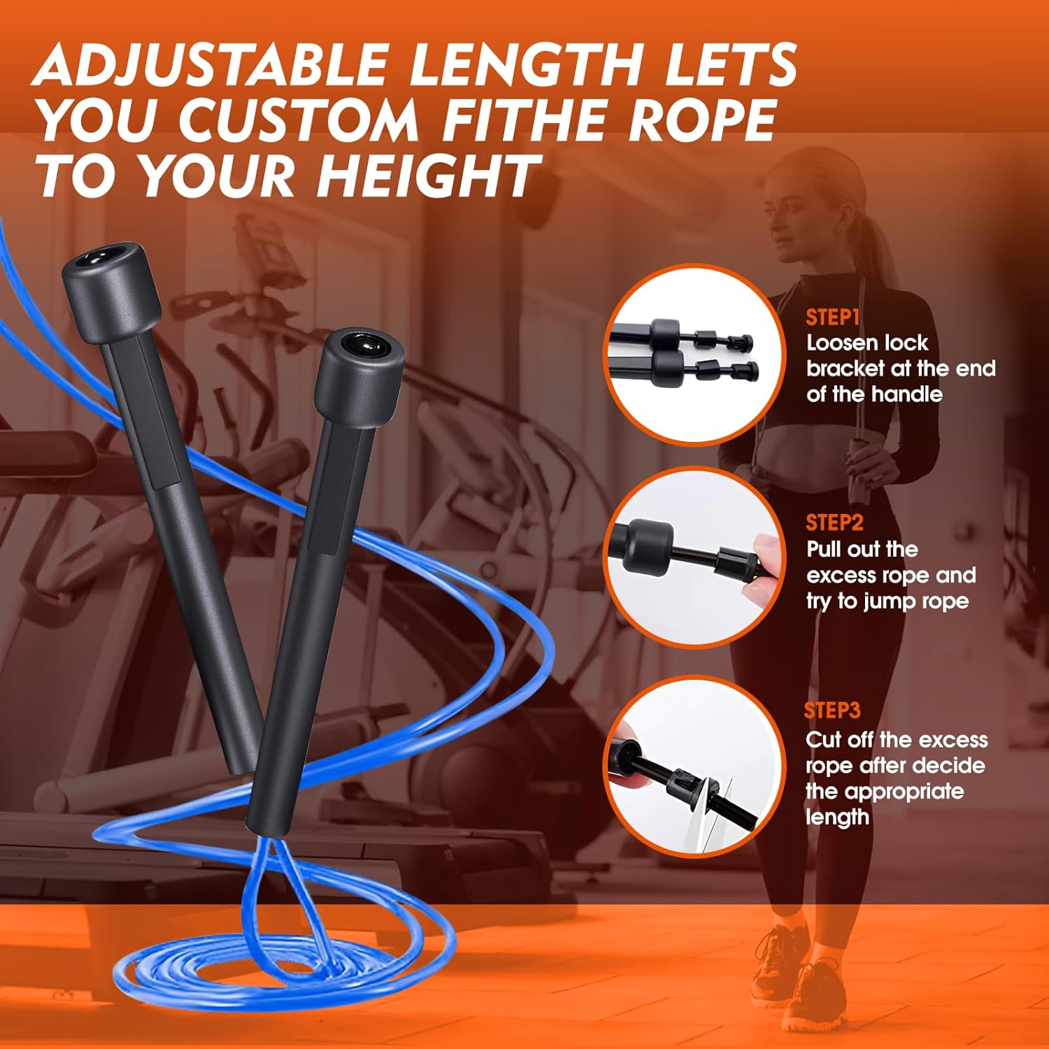 14 Pack Adjustable PVC Jump Rope for Cardio Fitness - Versatile Jump Rope for Women Men Kids Christmas Gift -Tangle-Free for Keeping Fit, Training, Workout - Image 4