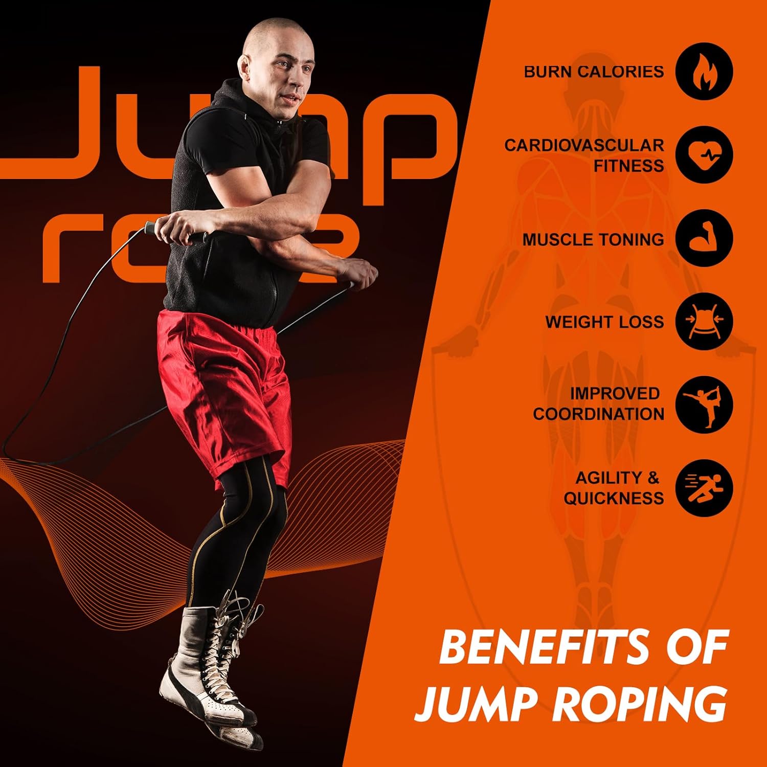 14 Pack Adjustable PVC Jump Rope for Cardio Fitness - Versatile Jump Rope for Women Men Kids Christmas Gift -Tangle-Free for Keeping Fit, Training, Workout - Image 6