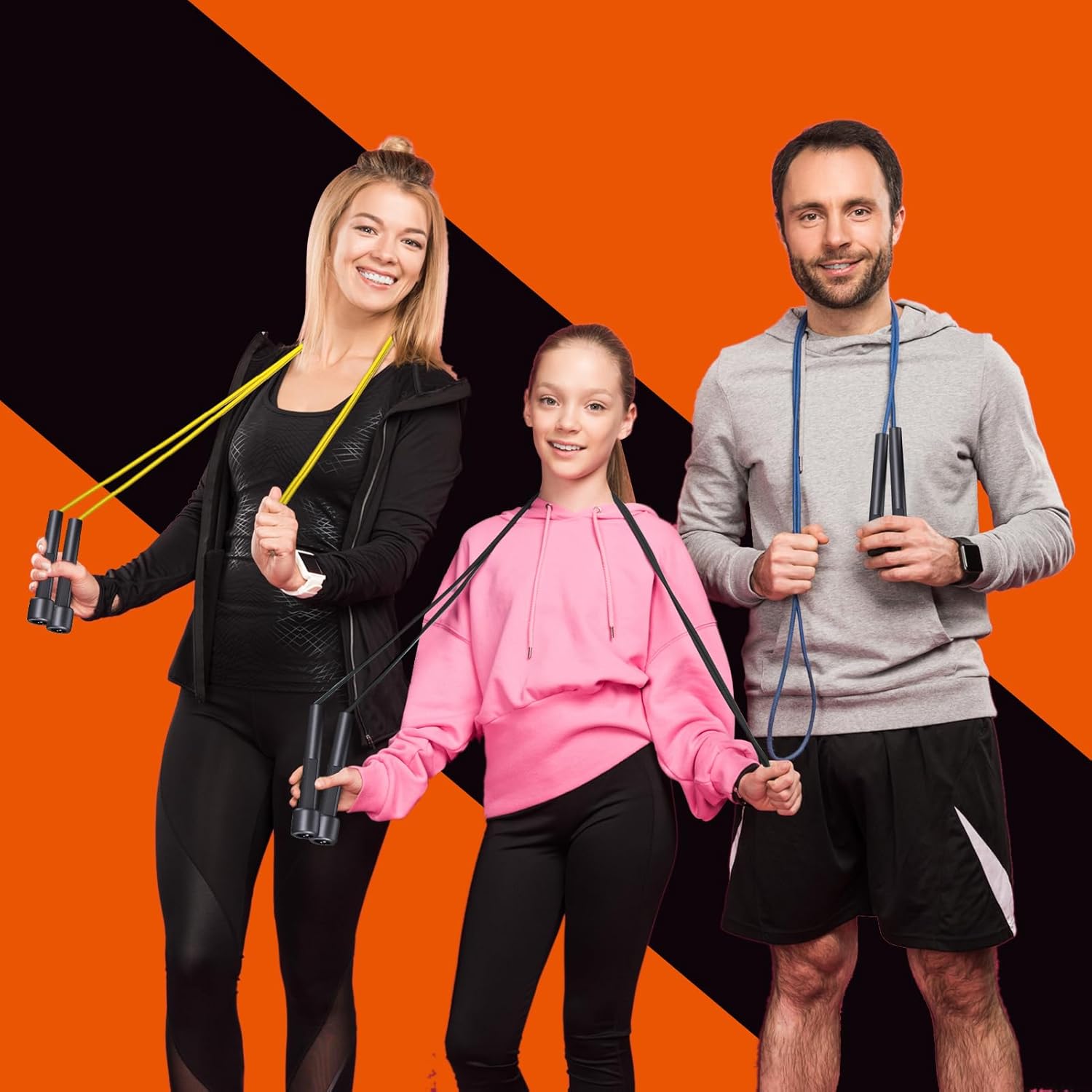 14 Pack Adjustable PVC Jump Rope for Cardio Fitness - Versatile Jump Rope for Women Men Kids Christmas Gift -Tangle-Free for Keeping Fit, Training, Workout - Image 7