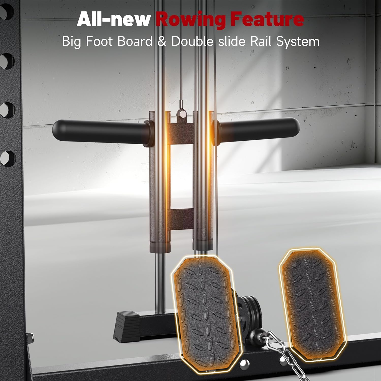 ARMAC Power Cage,1500lbs Multi-Function Power Rack with Adjustable Cable Crossover System and More Training Attachment (black) - Image 6