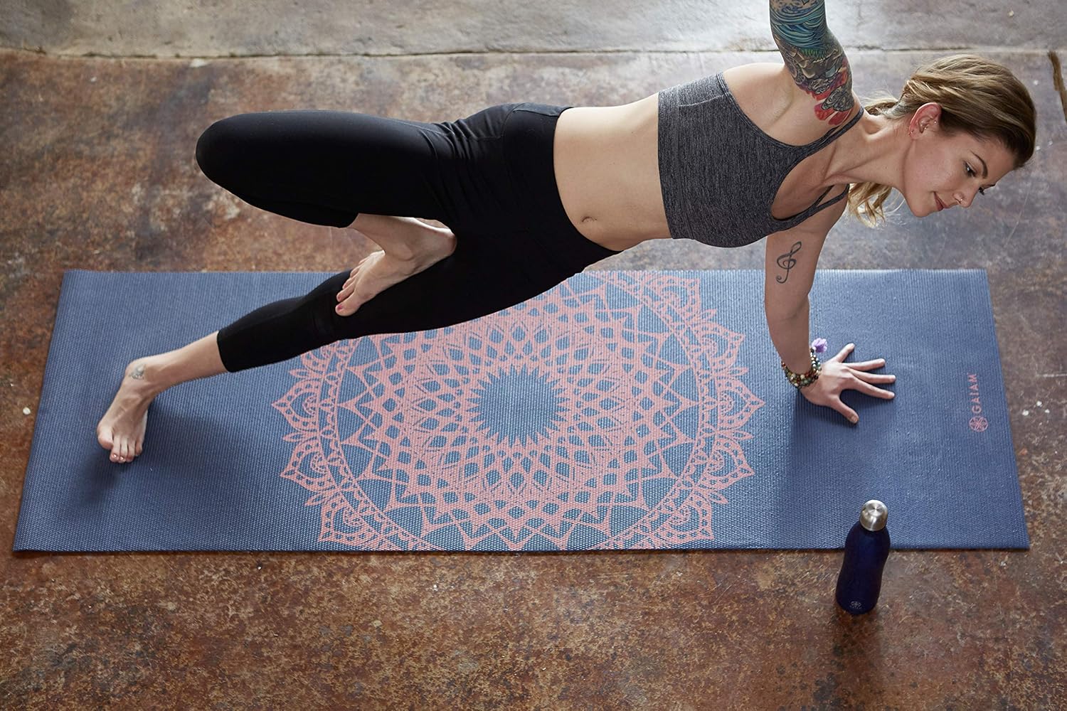Gaiam Print Yoga Mat, Non Slip Exercise & Fitness Mat for All Types of Yoga, Pilates & Floor Exercises - Image 7