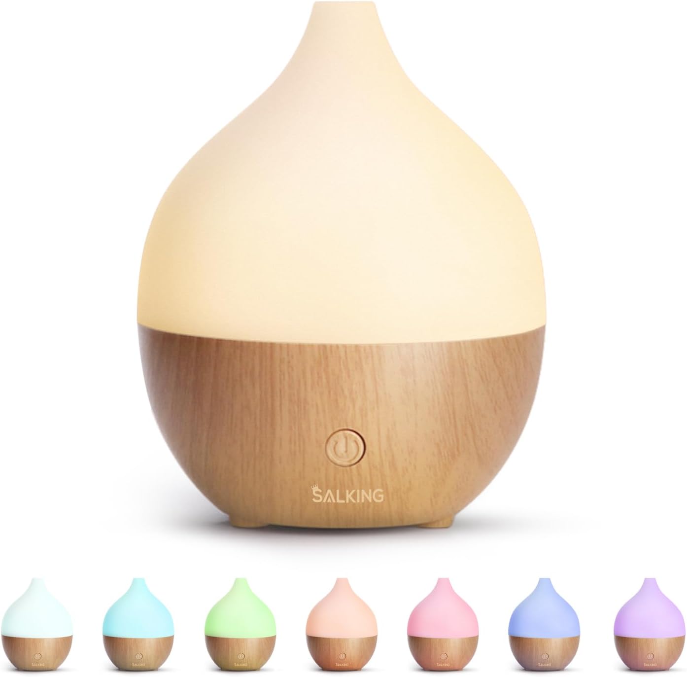 SALKING Essential Oil Diffuser, 100ml Small Aromatherapy Diffuser with Auto Shut-Off Function, Ultrasonic Diffusers for Essential Oils, Cool Mist Humidifier with Warm White Lights, for Office Home - Image 2