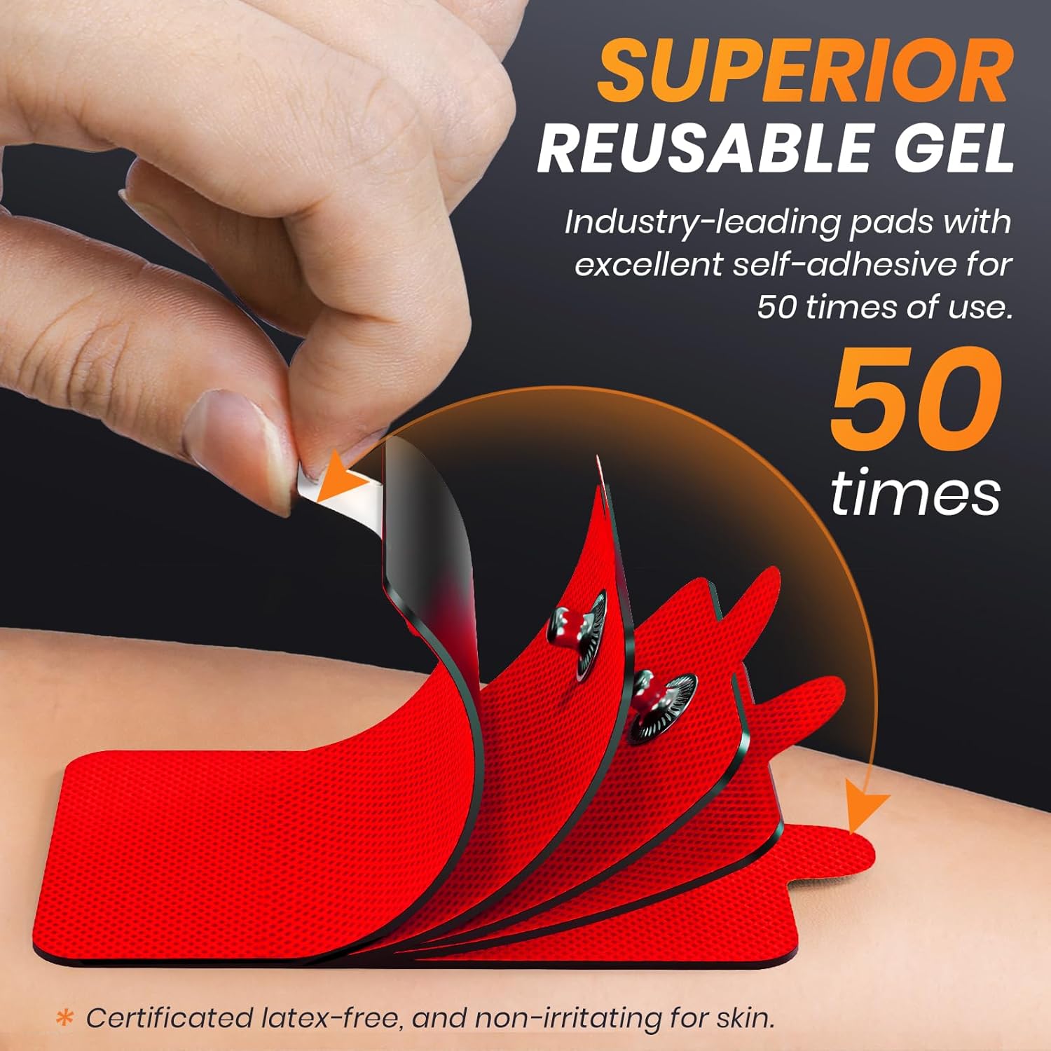 Dual Channel TENS Unit Muscle Stimulator, 3-in-1 EMS TENS Machine with 24 Modes & 40 Levels, Rechargeable EMS Massager for Neck, Shoulder, Sciatica & Back Pain Relief with 12 Pads, EVA Case - Image 8