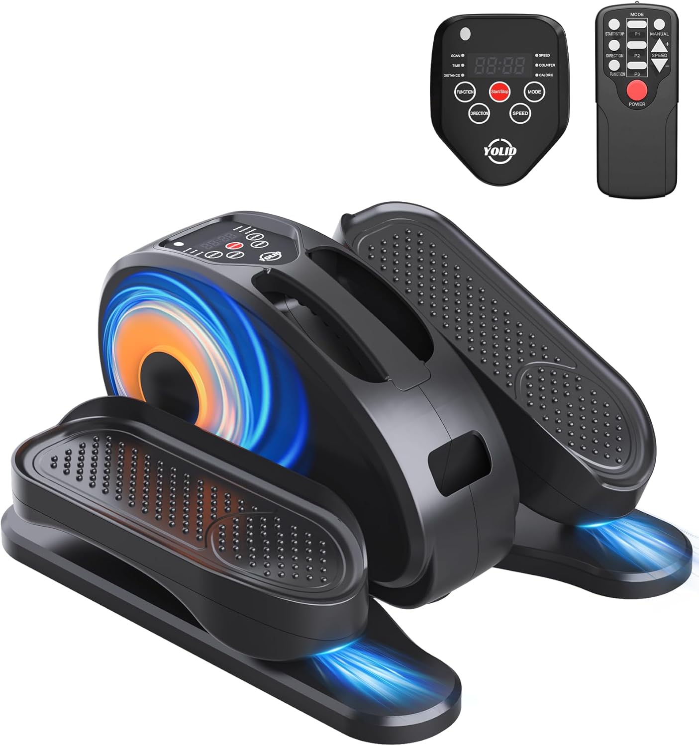 2025 New Under Desk Elliptical Machine,Portable Seated Pedal Exercise Machine for Seniors,Mini Leg Exerciser with 12 Adjustable Speeds&Remote Control,Quiet&Compact for Home Office - Image 2