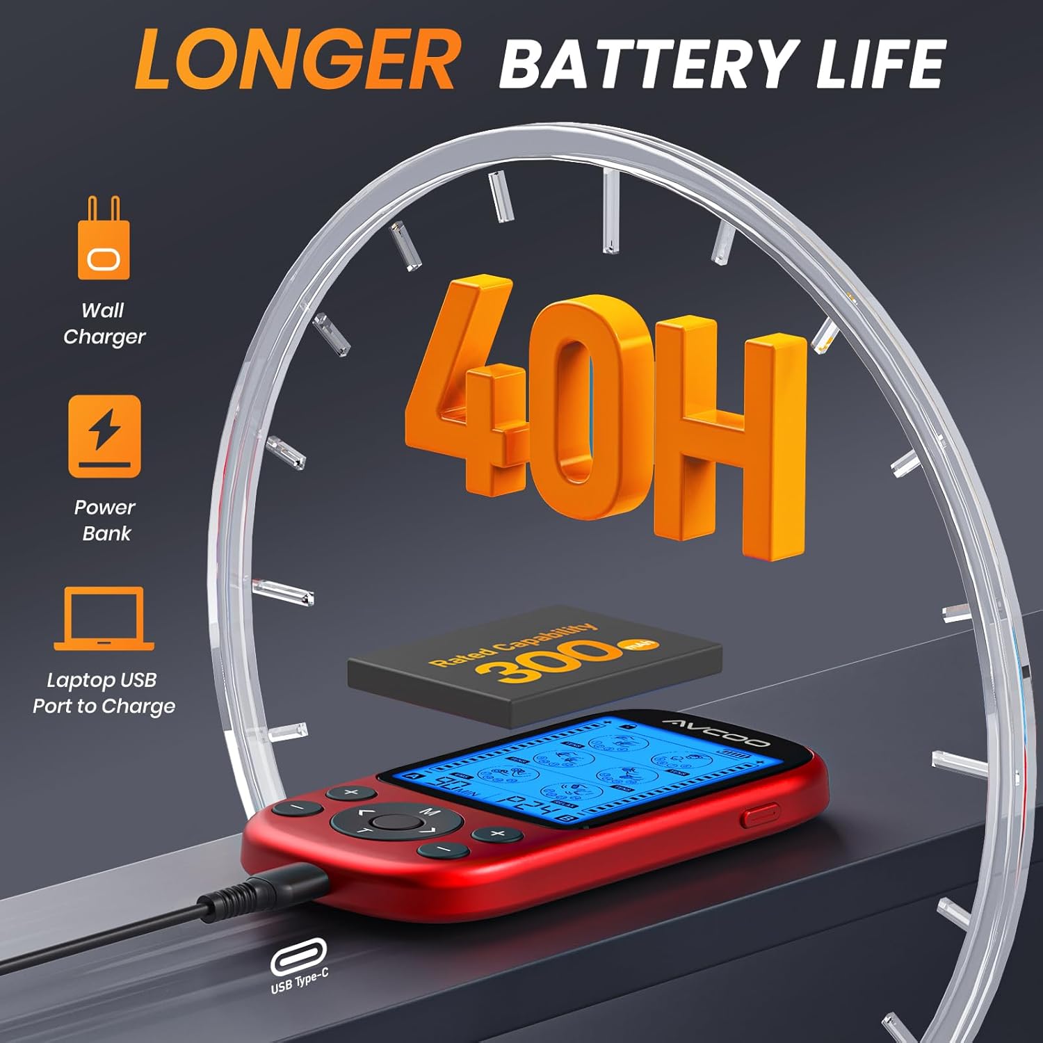 Dual Channel TENS Unit Muscle Stimulator, 3-in-1 EMS TENS Machine with 24 Modes & 40 Levels, Rechargeable EMS Massager for Neck, Shoulder, Sciatica & Back Pain Relief with 12 Pads, EVA Case - Image 6