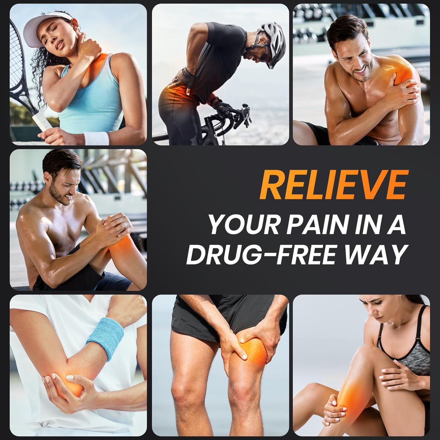 Dual Channel TENS Unit Muscle Stimulator, 3-in-1 EMS TENS Machine with 24 Modes & 40 Levels, Rechargeable EMS Massager for Neck, Shoulder, Sciatica & Back Pain Relief with 12 Pads, EVA Case - Image 3