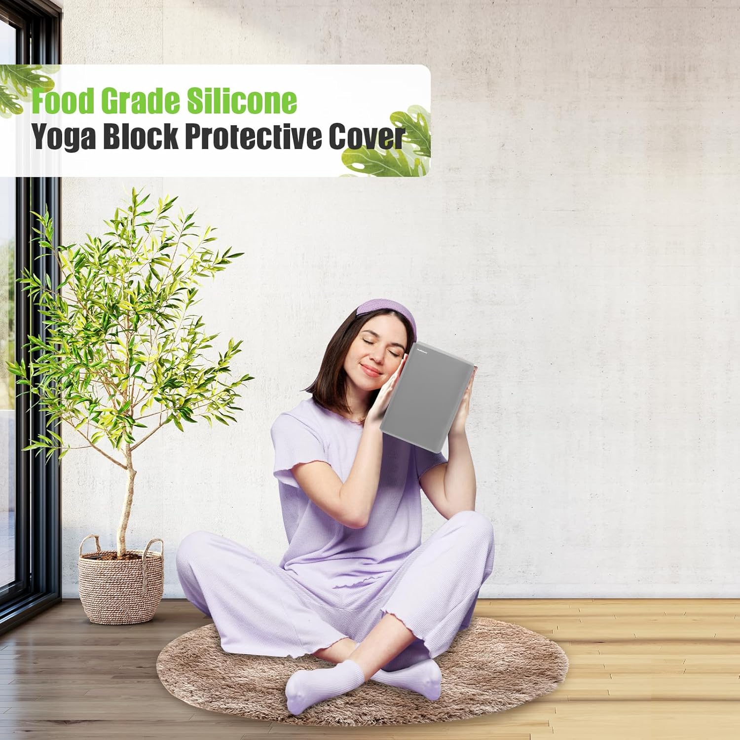 Silicone Protective Cover for Yoga Blocks 9"x6"x3"/4" (Foam/Cork Blocks) | Non-Slip Moistureproof Yoga Block Sleeve | Eco-Friendly & Washable | Durable & Supportive | Blocks Not Included - Image 6