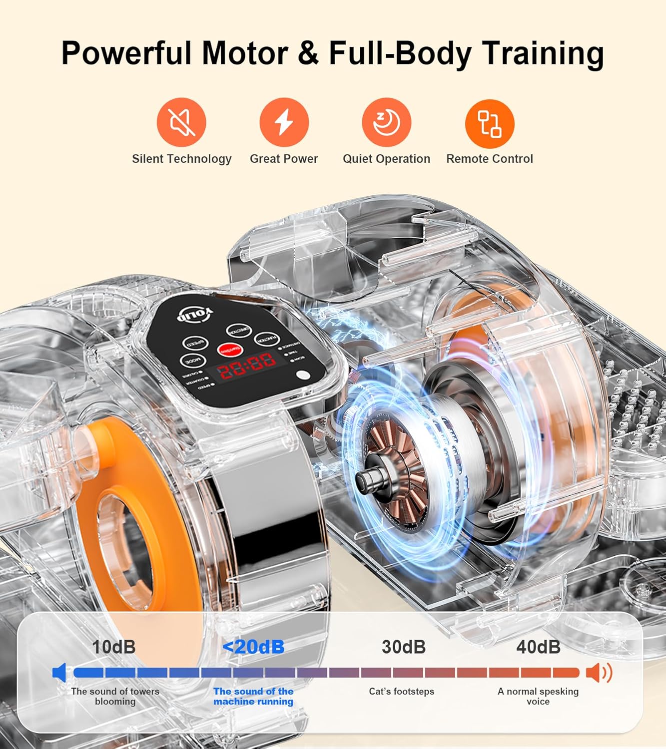 2025 New Under Desk Elliptical Machine,Portable Seated Pedal Exercise Machine for Seniors,Mini Leg Exerciser with 12 Adjustable Speeds&Remote Control,Quiet&Compact for Home Office - Image 4