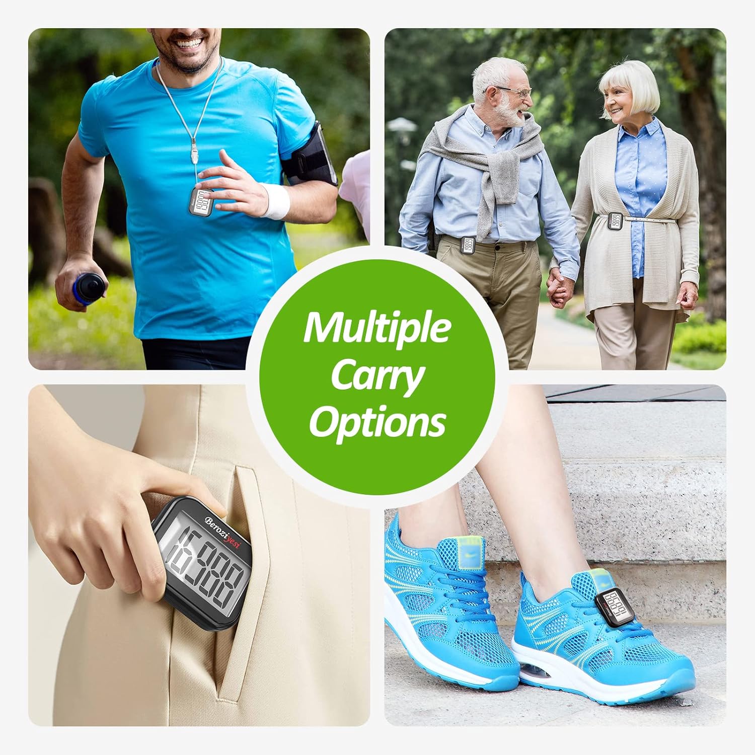 3D Pedometer for Walking, Simple Step Counter for Walking with Removable Clip and Lanyard, Accurate Pedometers for Steps, Step Tracker with Large Display for Men Women and Kids - Image 7