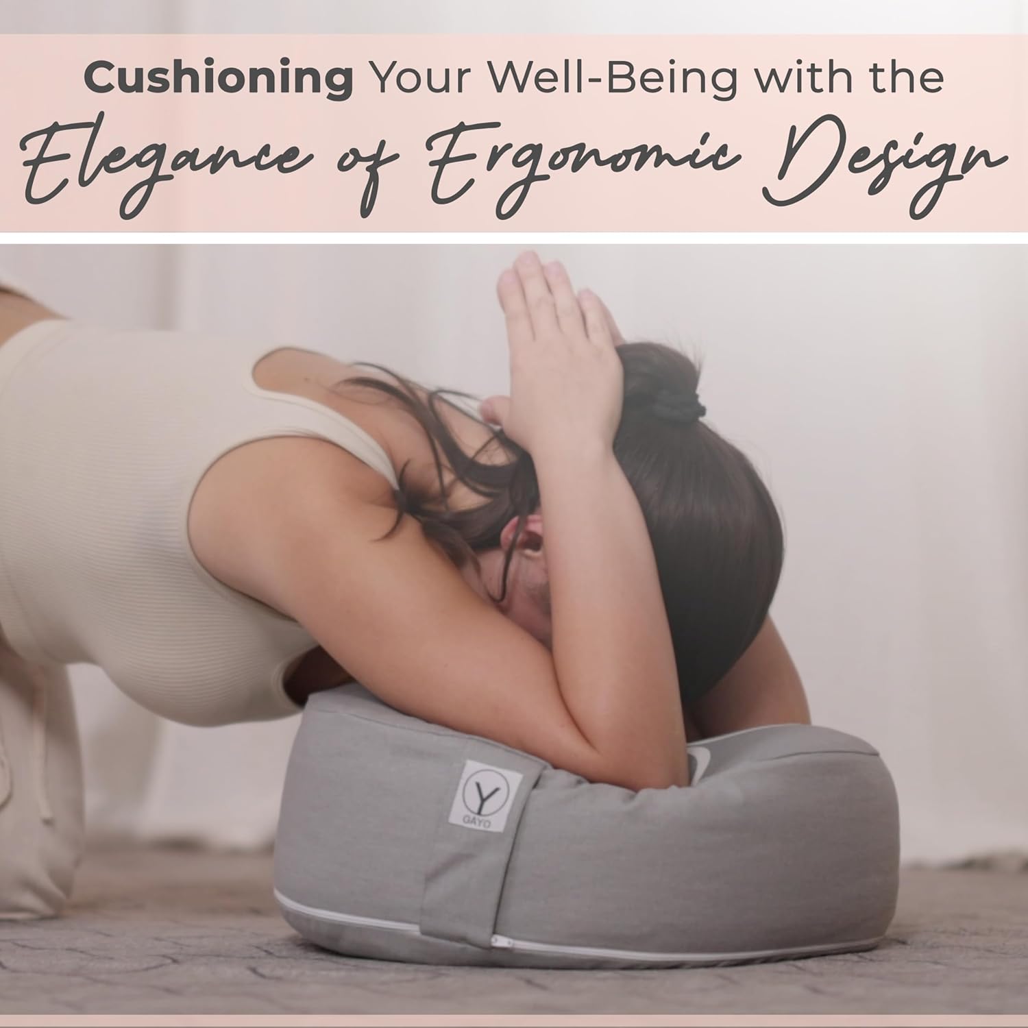 Y O Gayo Meditation Cushion and Floor Pillow. Ideal for Meditation Pillow, Yoga, & Floor Sitting - Premium Buckwheat Supportive Round Cushion with Changeable Cover. Versatile & Stylish - 16" in - Image 4