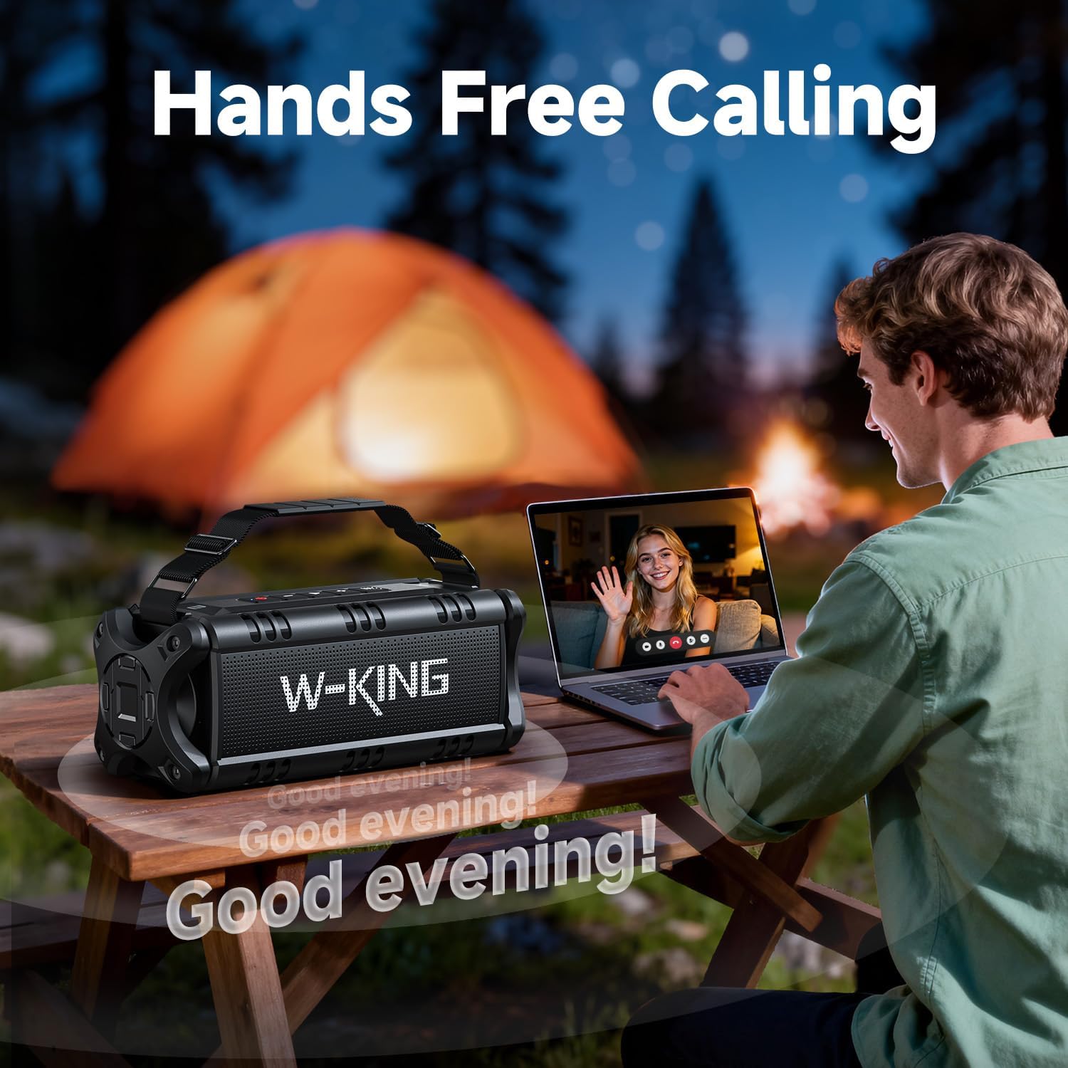 W-KING Bluetooth Speaker, 90W Max Portable Outdoor Speaker Loud, IPX6 Waterproof/50W Deep Bass Subwoofer/40H/EQ/Dual Pairing/TF/AUX, Large Boombox Speakers Bluetooth Wireless for Party/Beach/Jobside - Image 10