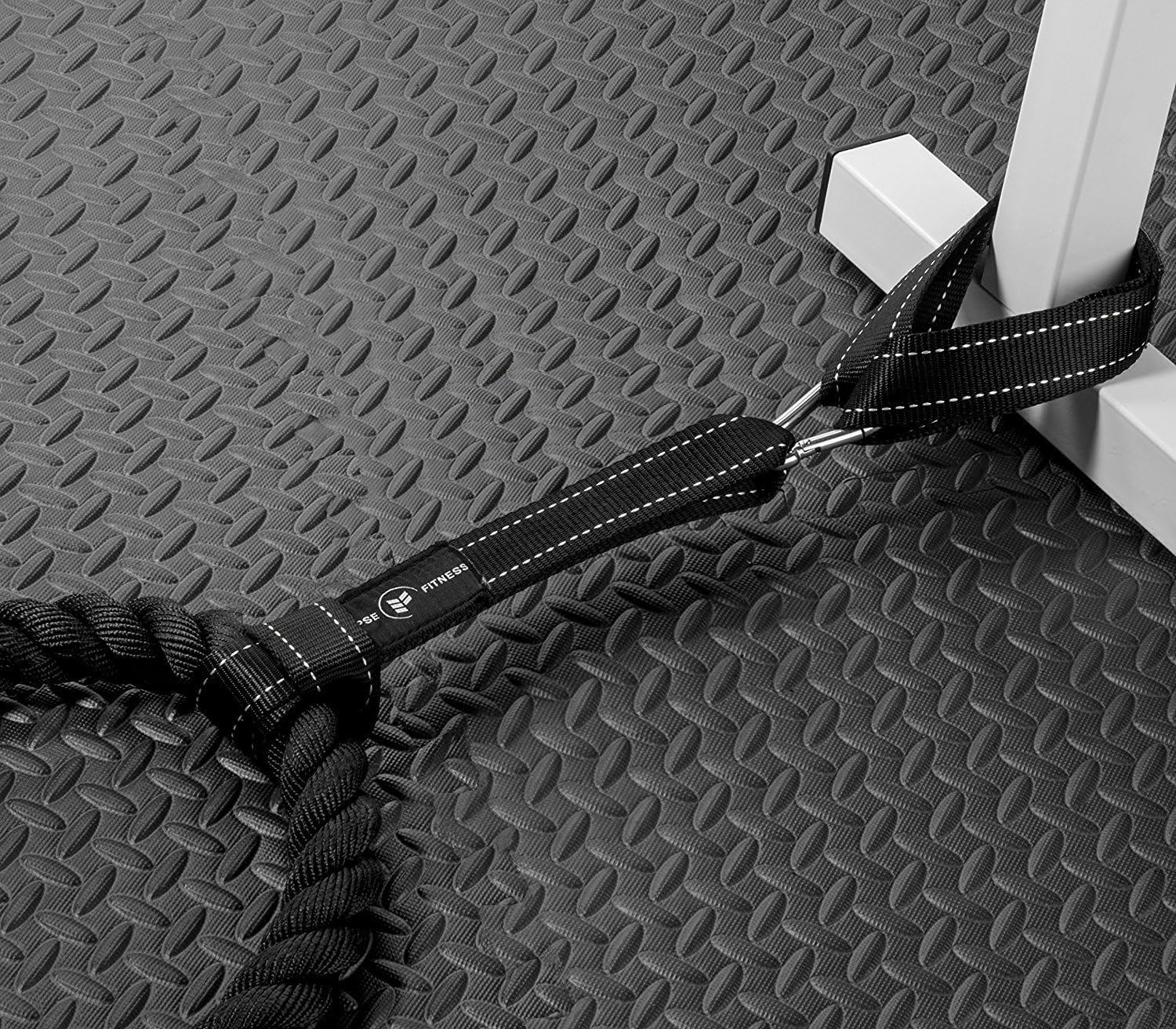 Battle Rope Anchor Strap Kit | Heavy Duty Reinforced Nylon | Easy and Fast Setup | Stops Rope Damage | Stainless Steel Carabiner | Includes Exercise Guide | - Image 6