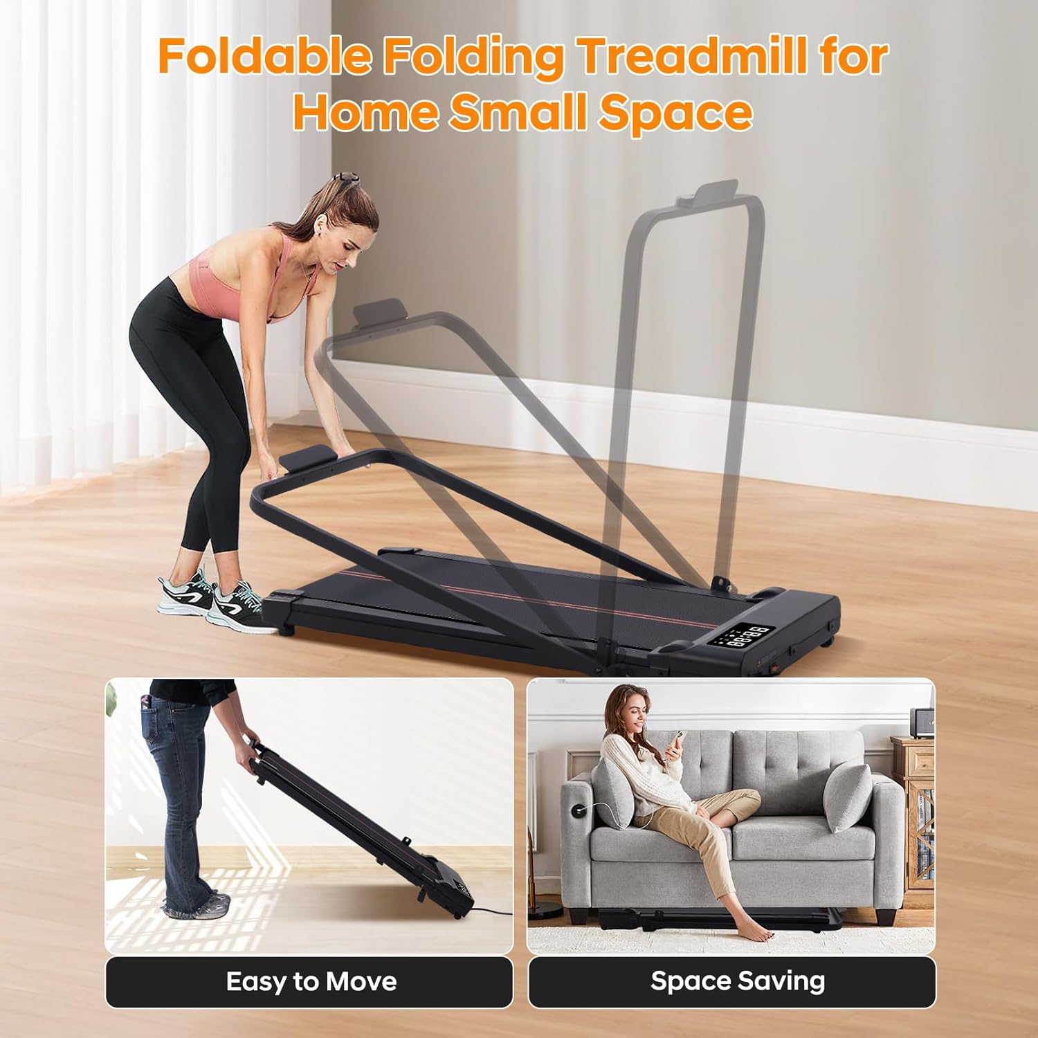 Walking Pad Treadmill with Incline and Handle Bar273 - Image 7