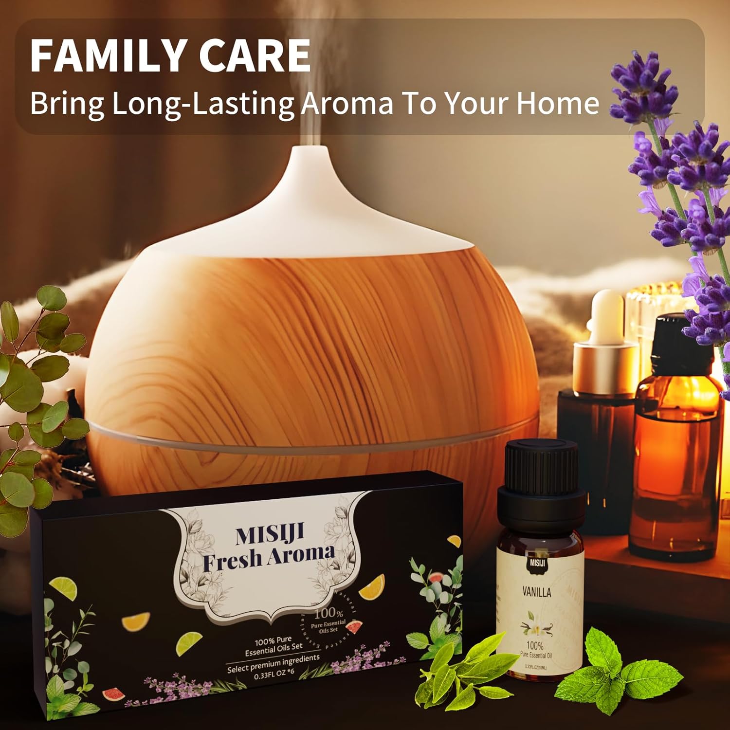 Essential Oils Set Top 6 Aromatherapy-Essential Oils for Diffuser for Home,Air Freshening Diffuser Oils Scents for Aromatherapy,Laundry,Candle&Soap Making,Humidifiers 6 X 10ML - Image 5