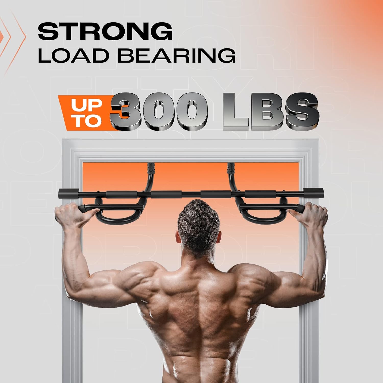 Yes4All Heavy Duty Wall Mounted Pull Up Bar, Over Door Pull Up Bar for Doorway, Multi Grip Chin Up Bar, Sturdy Strength Training Bars & Durable Gym Bar for Home Exercise - Image 7