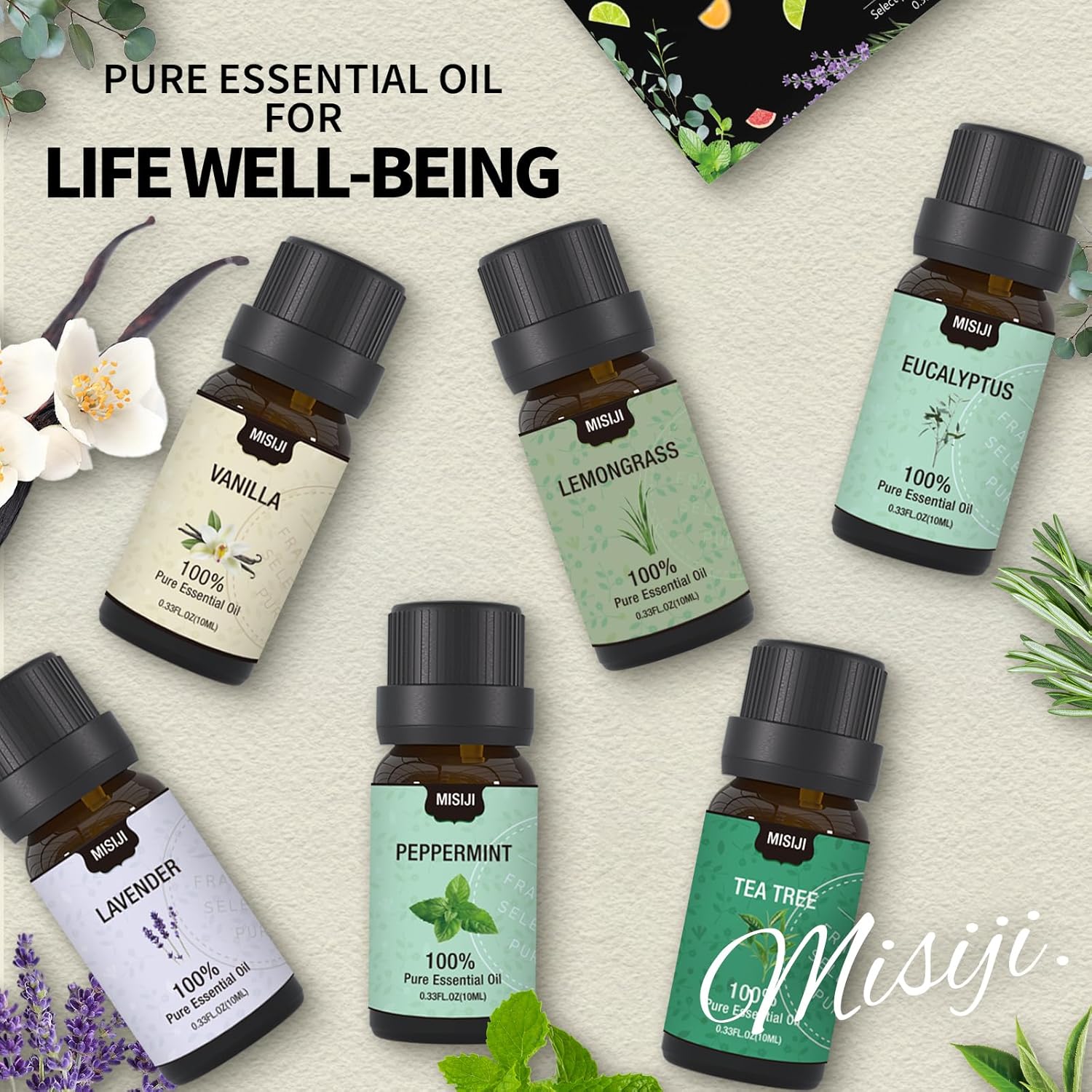 Essential Oils Set Top 6 Aromatherapy-Essential Oils for Diffuser for Home,Air Freshening Diffuser Oils Scents for Aromatherapy,Laundry,Candle&Soap Making,Humidifiers 6 X 10ML - Image 3