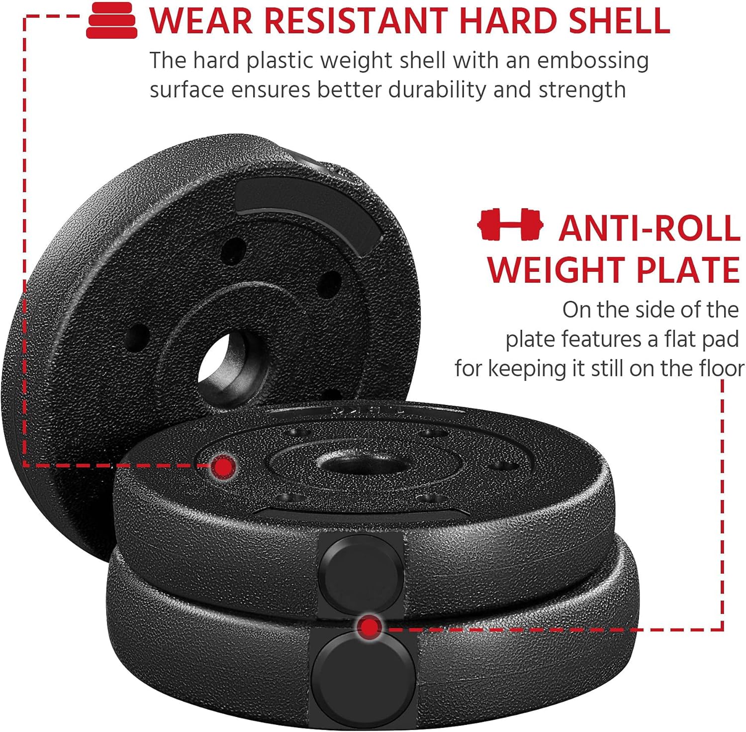 Yaheetech Adjustable Dumbbells Weight Set Dumbbell Weights Exercise & Fitness Equipment w/ 4 Spinlock Collars for Women & Men Home Gym Strength Training - Image 6