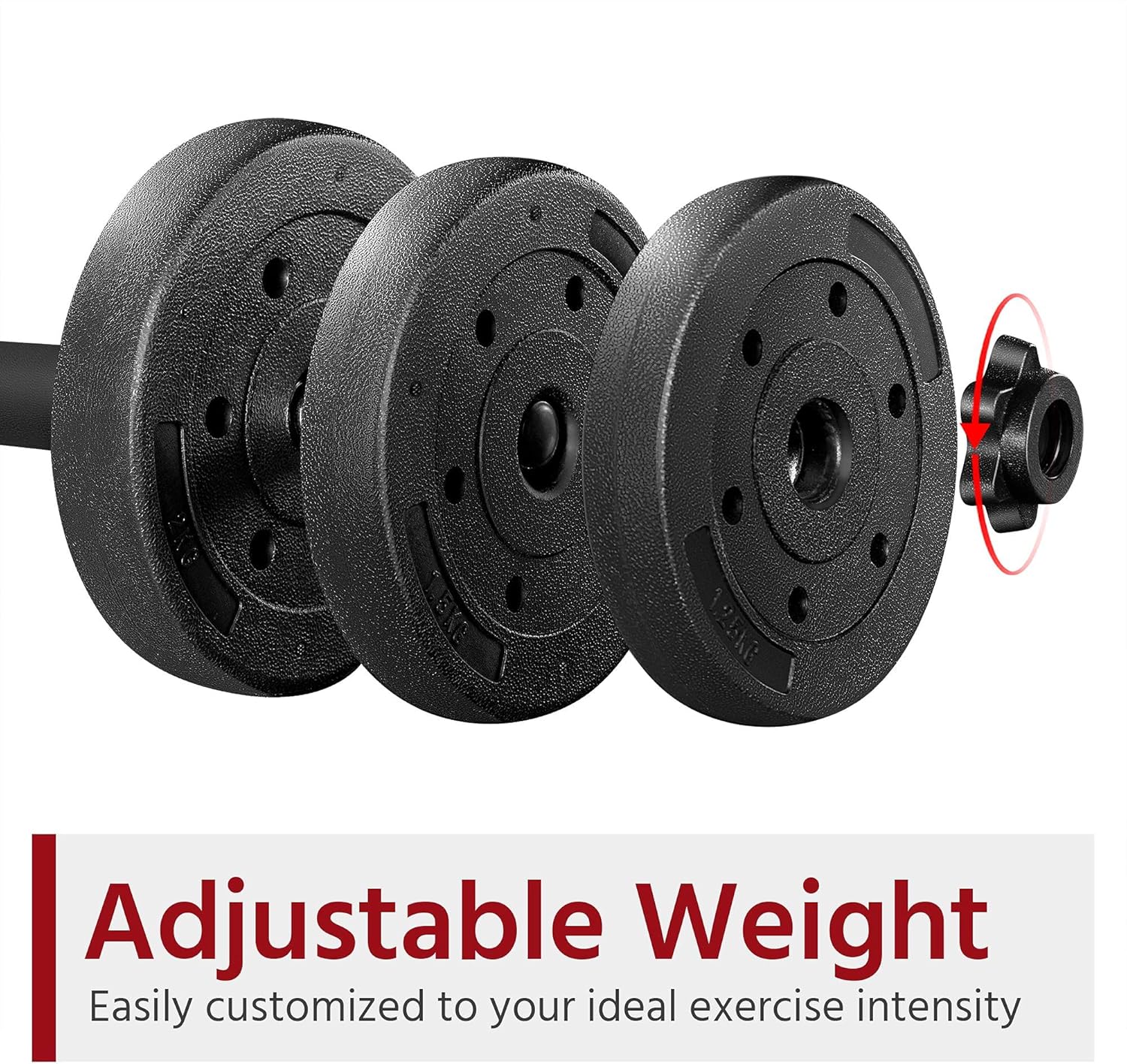 Yaheetech Adjustable Dumbbells Weight Set Dumbbell Weights Exercise & Fitness Equipment w/ 4 Spinlock Collars for Women & Men Home Gym Strength Training - Image 9