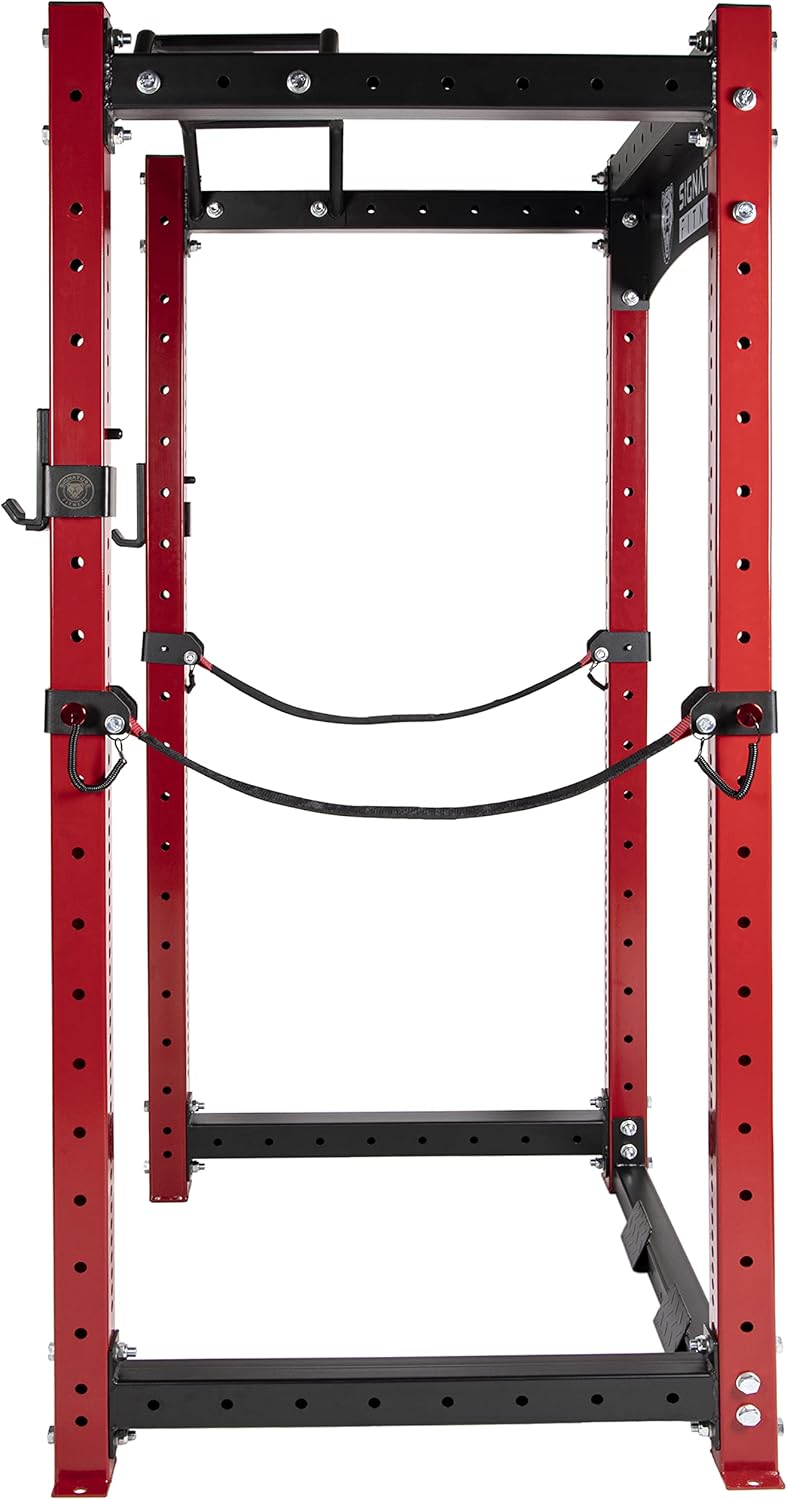 Fitvids SF-3 1,500 Pound Capacity 3” x 3” Power Cage Squat Rack, Includes J-Hooks and Safety Straps, Other Optional Accessories - Image 4