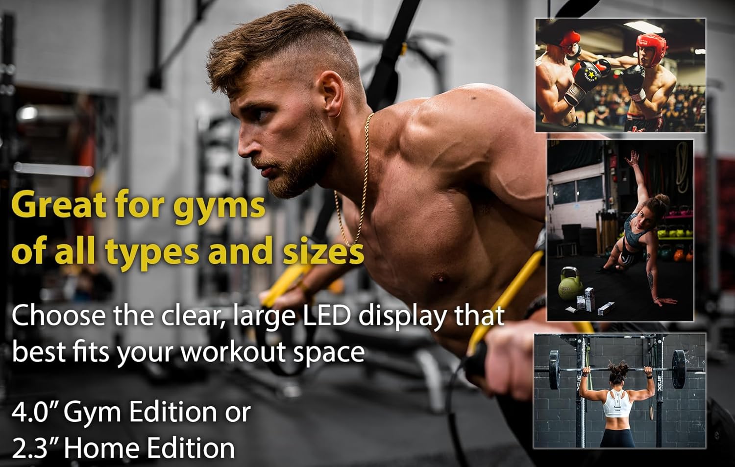 Flex Timer - Home Edition - Bluetooth App-Controlled Wall Mounted 13" LED Gym Clock with Medium 2.3" Digits for CrossFit, Tabata, HIIT, EMOM, MMA, Boxing, Interval Training, Circuits, Workouts - Image 7