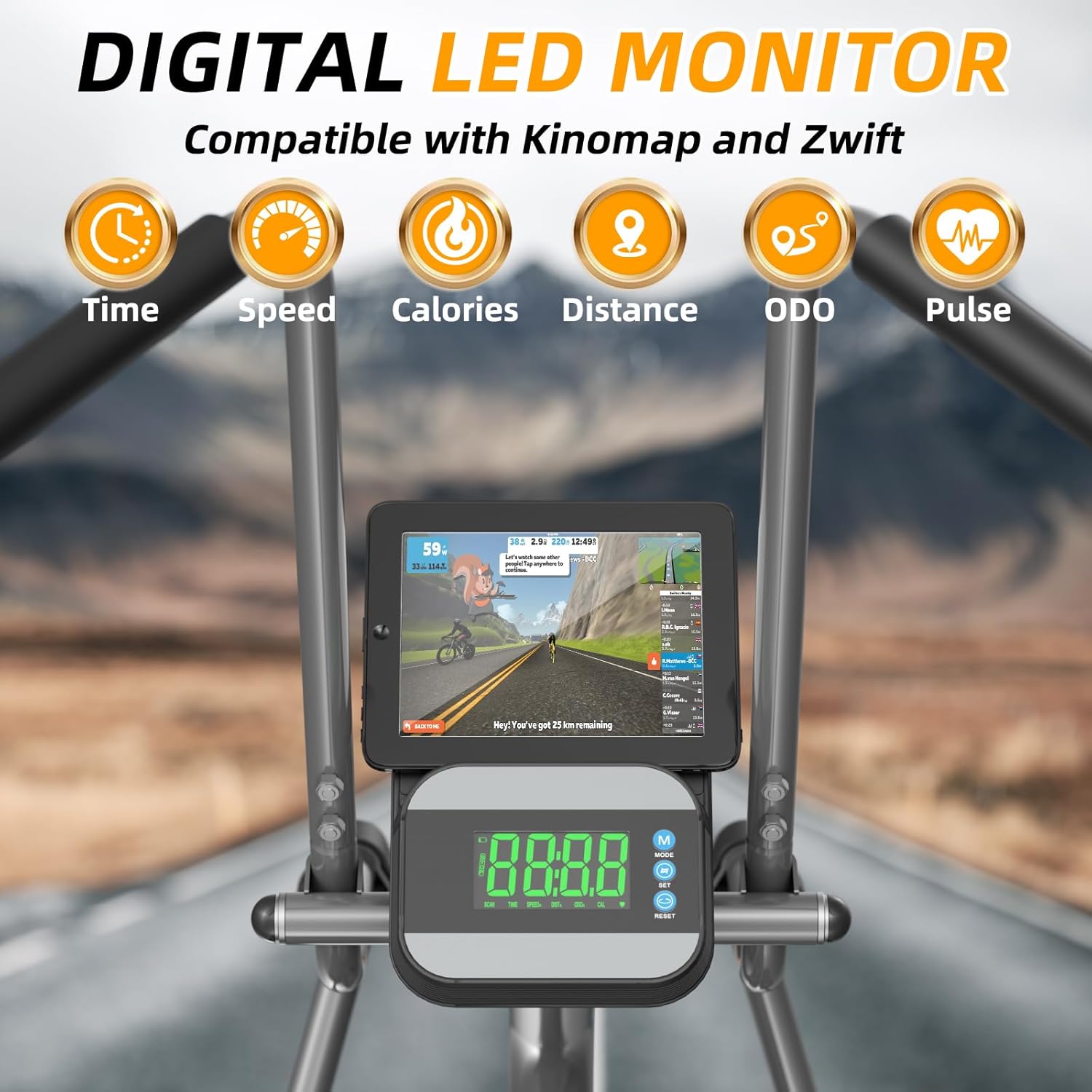 VANSWE Recumbent Elliptical Cross Trainer – Full-Body Low-Impact Recumbent Exercise Bike with Bluetooth App, Magnetic Resistance, Quiet Belt Drive for Seniors & Home Rehab - Image 7