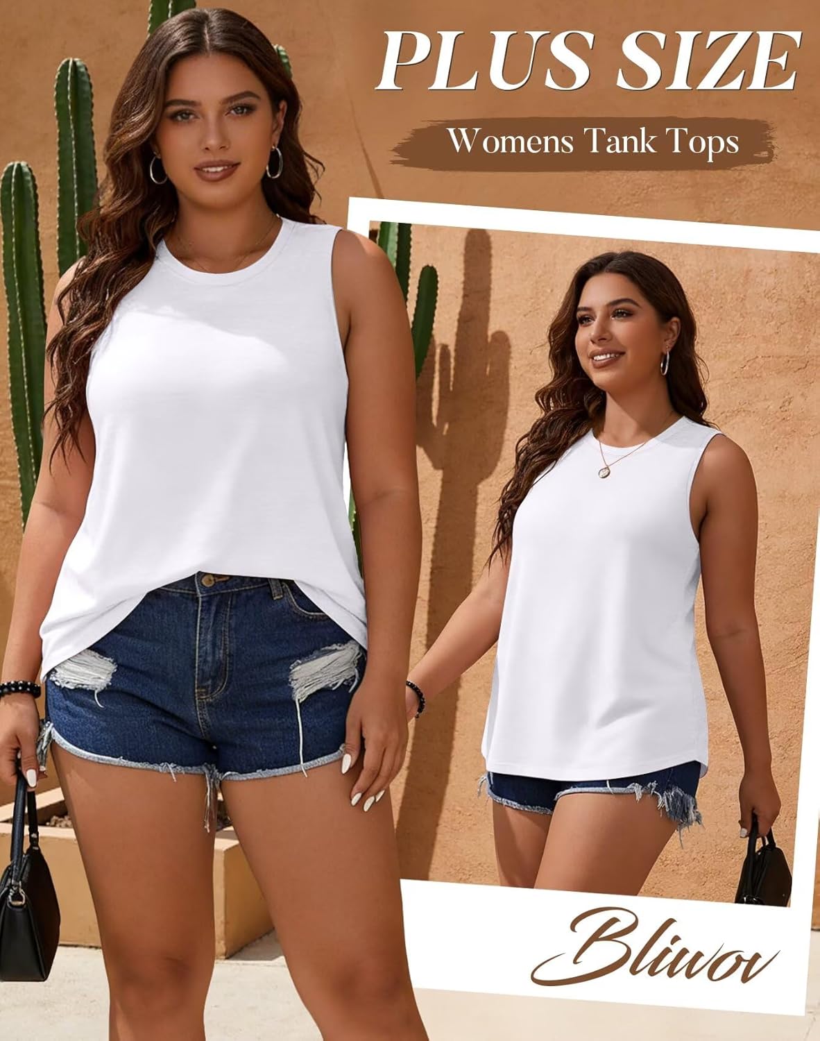 Bliwov Womens Summer Tank Tops Beach Vacation Casual Sleeveless Shirts Spring Fashion Outfits Workout Loose Fit Tees Blouses - Image 5