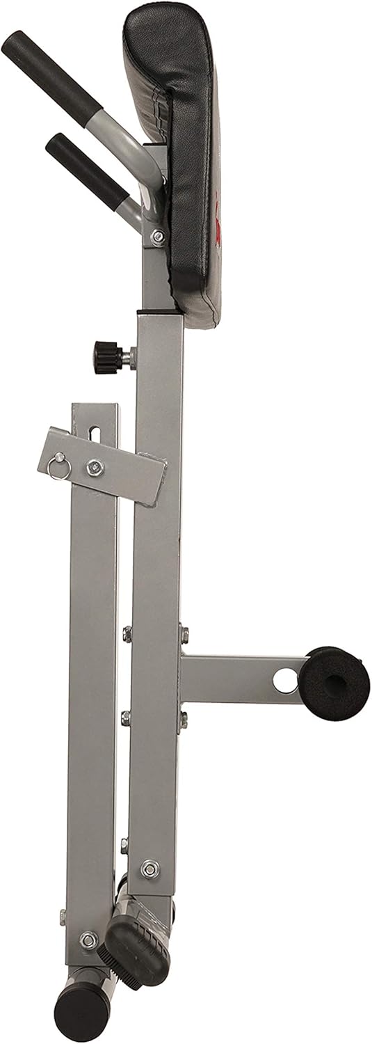 Sunny Health & Fitness Foldable Hyperextension Roman Chair w/Back Extension, Home Gym Sit Up Bench for Glute & Ab Workouts, Optional Adjustment Incline & Multi-Function Heavy-Duty Exercise Equipment - Image 12