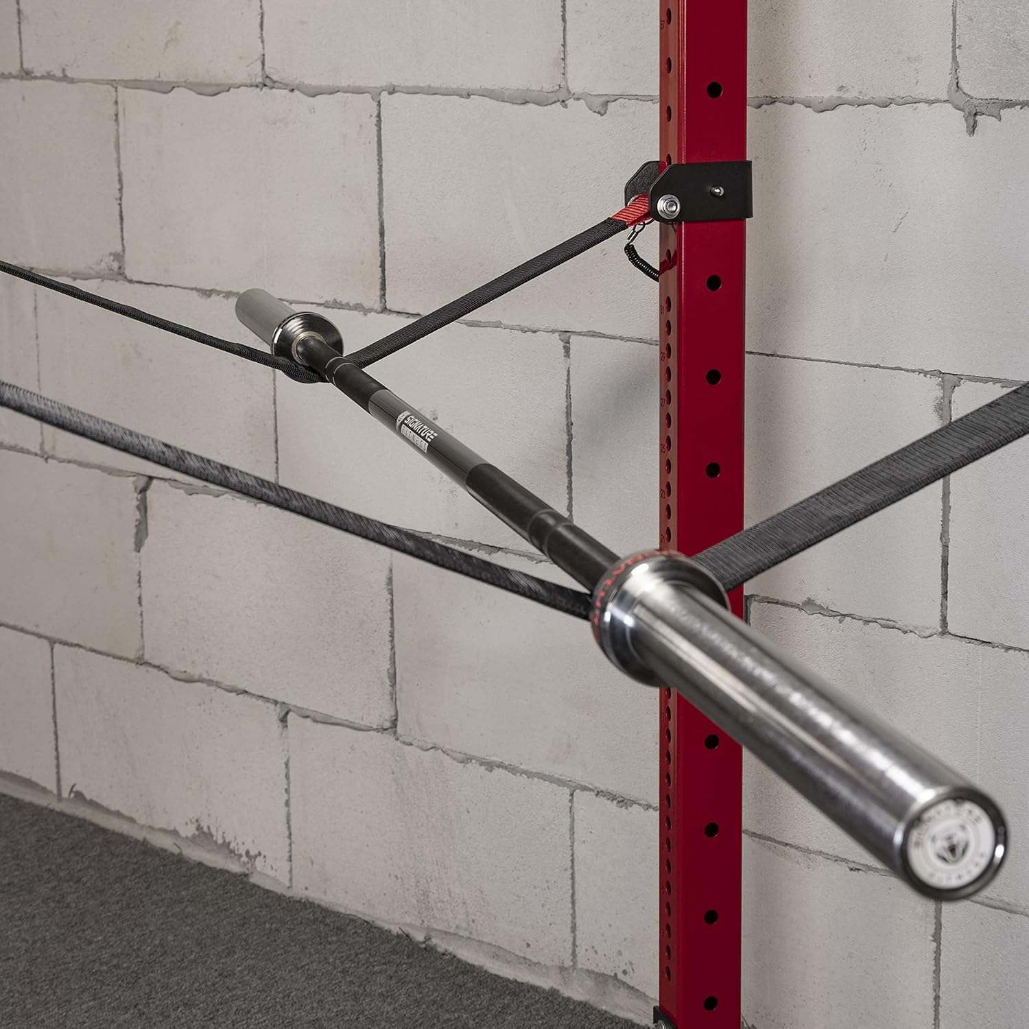 Fitvids SF-3 1,500 Pound Capacity 3” x 3” Power Cage Squat Rack, Includes J-Hooks and Safety Straps, Other Optional Accessories - Image 8