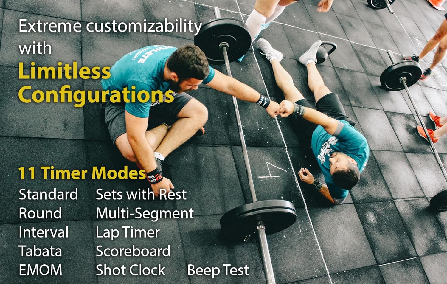 Flex Timer - Home Edition - Bluetooth App-Controlled Wall Mounted 13" LED Gym Clock with Medium 2.3" Digits for CrossFit, Tabata, HIIT, EMOM, MMA, Boxing, Interval Training, Circuits, Workouts - Image 6