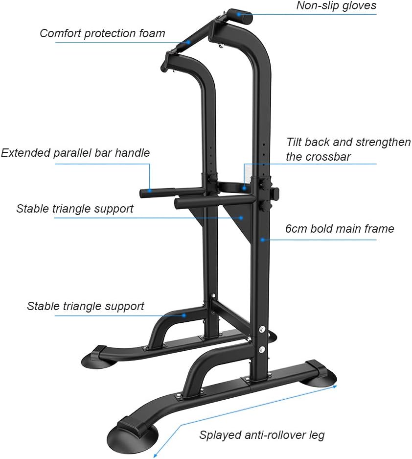 SogesPower Power Tower Dip Station Pull Up Bar for Home Gym Adjustable Height Strength Training Workout Equipment,Pull Up Bar Station - Image 10