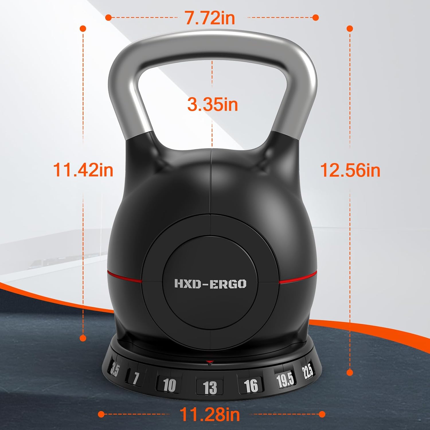 HXD-ERGO Adjustable Kettlebell Weight Set-Quickly Adjusts Weights, Comfortable Grip, Ergonomic Kettlebell Sets For Home Gym - Image 8
