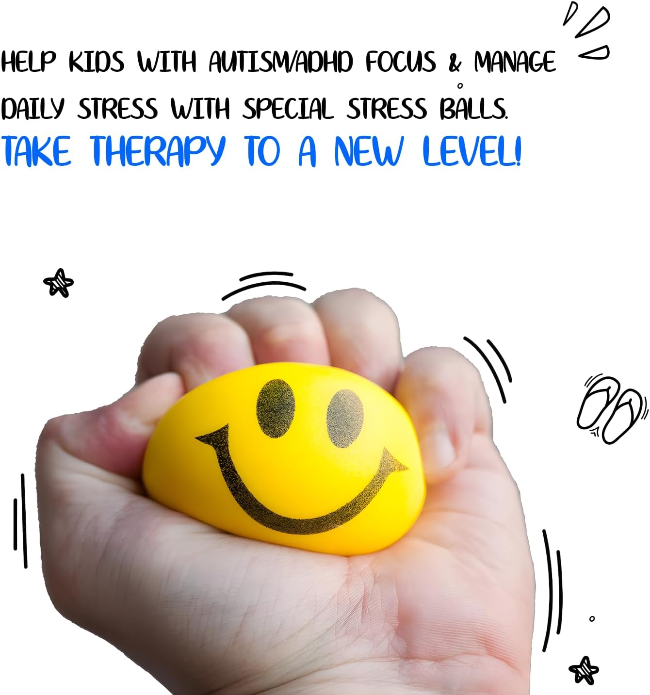 Neliblu Neon Smile Stress Balls for Adults and Kids - Foam Squeeze Ball for Relaxation and Fun - Pack of 12 Happy Face 2.5-Inch Squeeze Balls - Ideal for Parties, Therapy, and Toys - Image 6