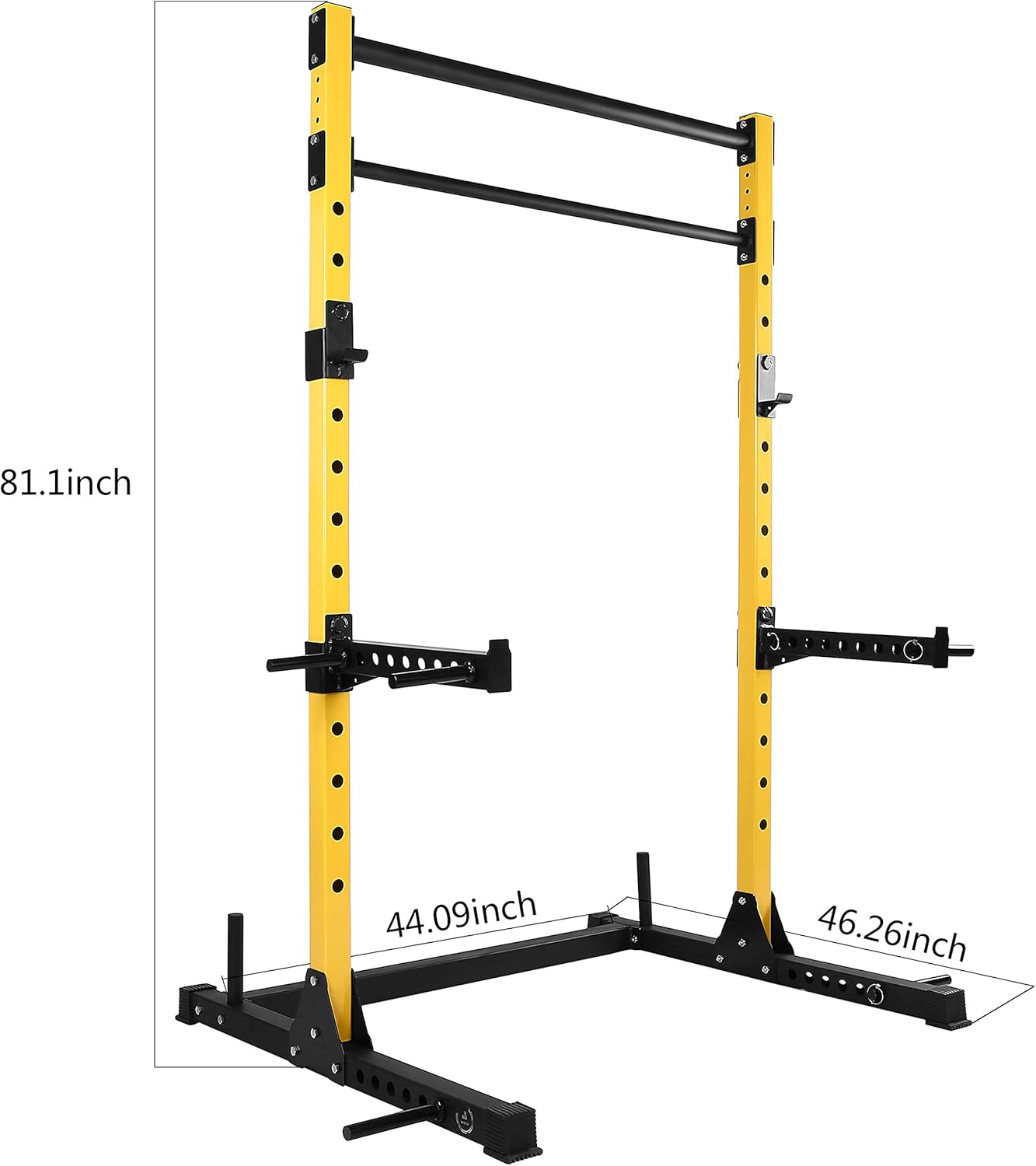 HulkFit Multi-Functional Adjustable Pro Series Power Cage Weight Rack, Squat Rack for Home Gym with 2 Pull Up Bars, Strength Training Exercise Equipment for Bench Press, Squats, and Deadlifts - Image 4