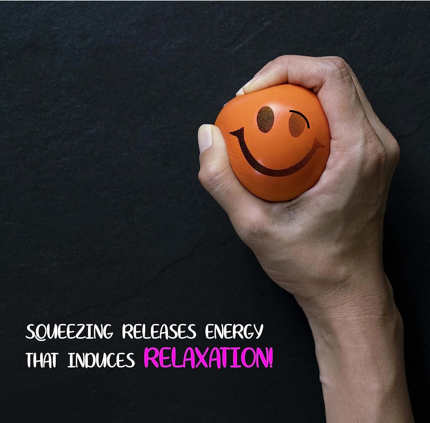 Neliblu Neon Smile Stress Balls for Adults and Kids - Foam Squeeze Ball for Relaxation and Fun - Pack of 12 Happy Face 2.5-Inch Squeeze Balls - Ideal for Parties, Therapy, and Toys - Image 7
