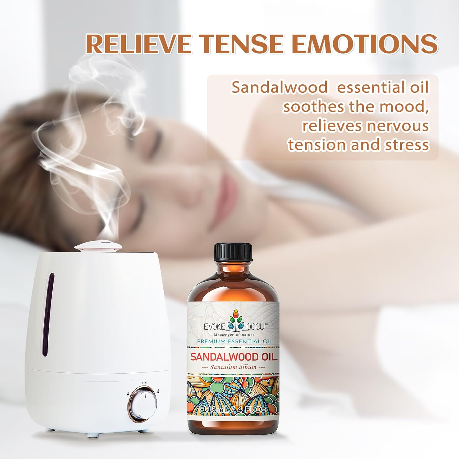 EVOKE OCCU Sandalwood Essential Oils for Skin Care, Diffuser, Perfume, Candle and Soap Making - 4 FL Oz - Image 3