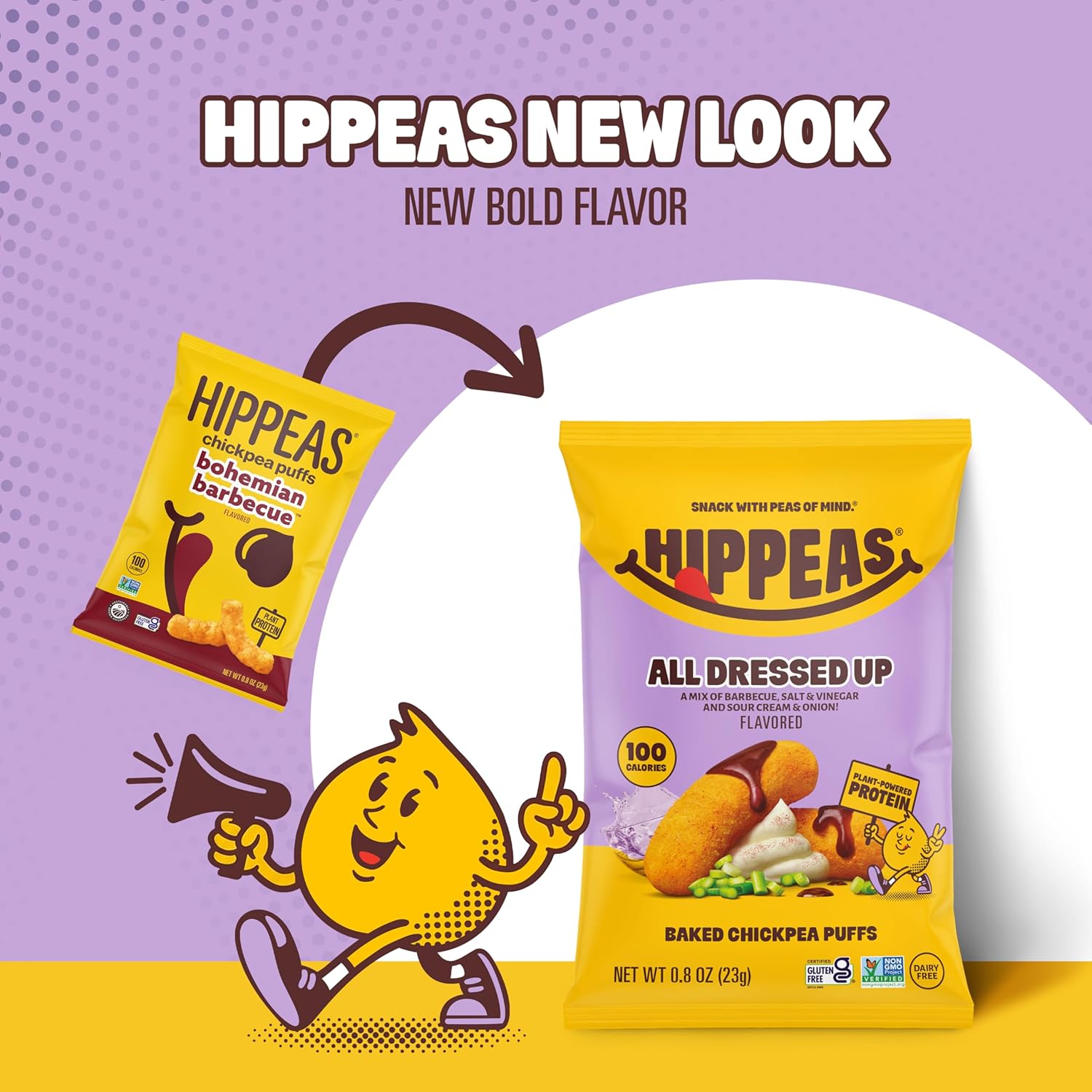 Hippeas Chickpea Puffs, Variety Pack: Vegan White Cheddar, Nacho Vibes, Barbecue, Sriracha, 0.8 Ounce (Pack of 18), 3g Protein, 2g Fiber, Vegan, Gluten-Free, Crunchy, Plant Protein Snacks - Image 7