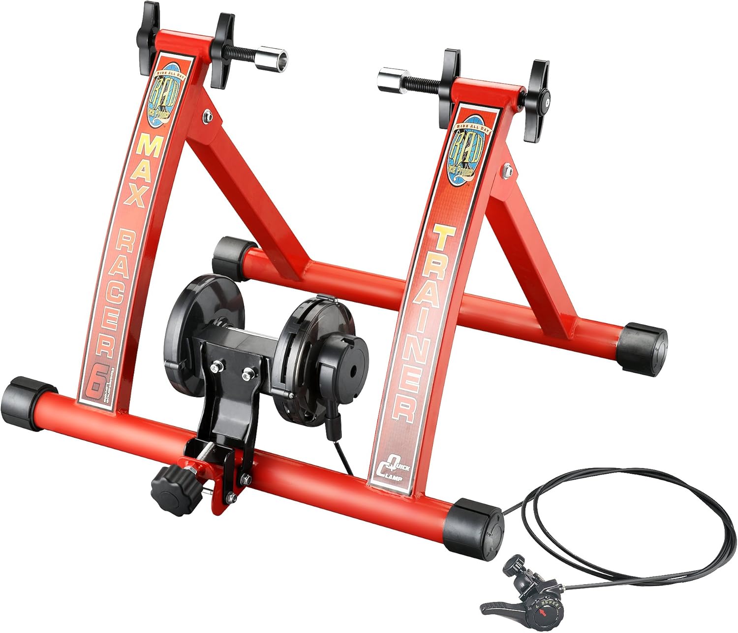 RAD Cycle Products Max Racer 7 Levels of with Smooth Magnetic Resistance Bicycle Trainer Allows You to Work Out with Your Bike - Image 9