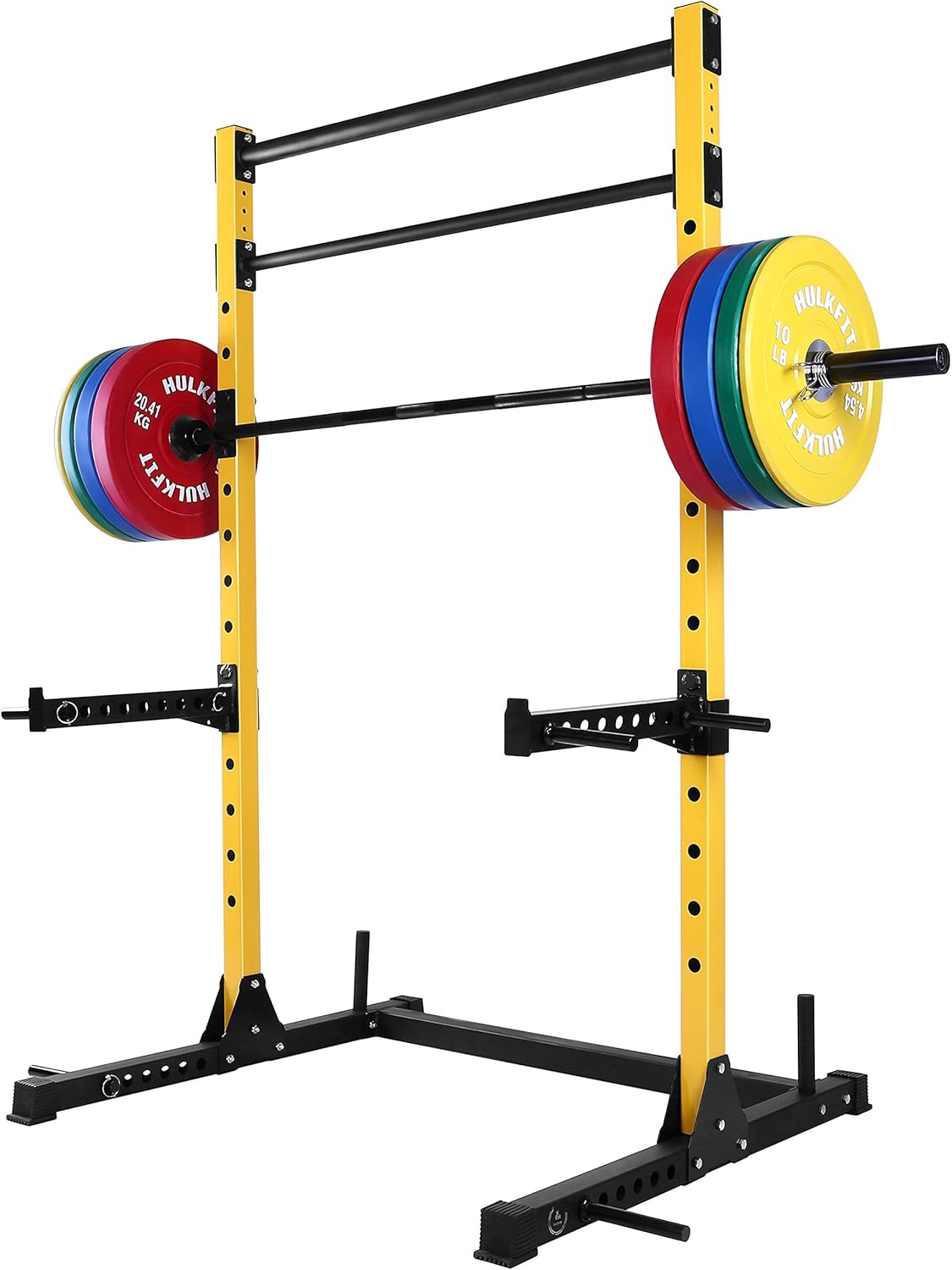 HulkFit Multi-Functional Adjustable Pro Series Power Cage Weight Rack, Squat Rack for Home Gym with 2 Pull Up Bars, Strength Training Exercise Equipment for Bench Press, Squats, and Deadlifts - Image 3