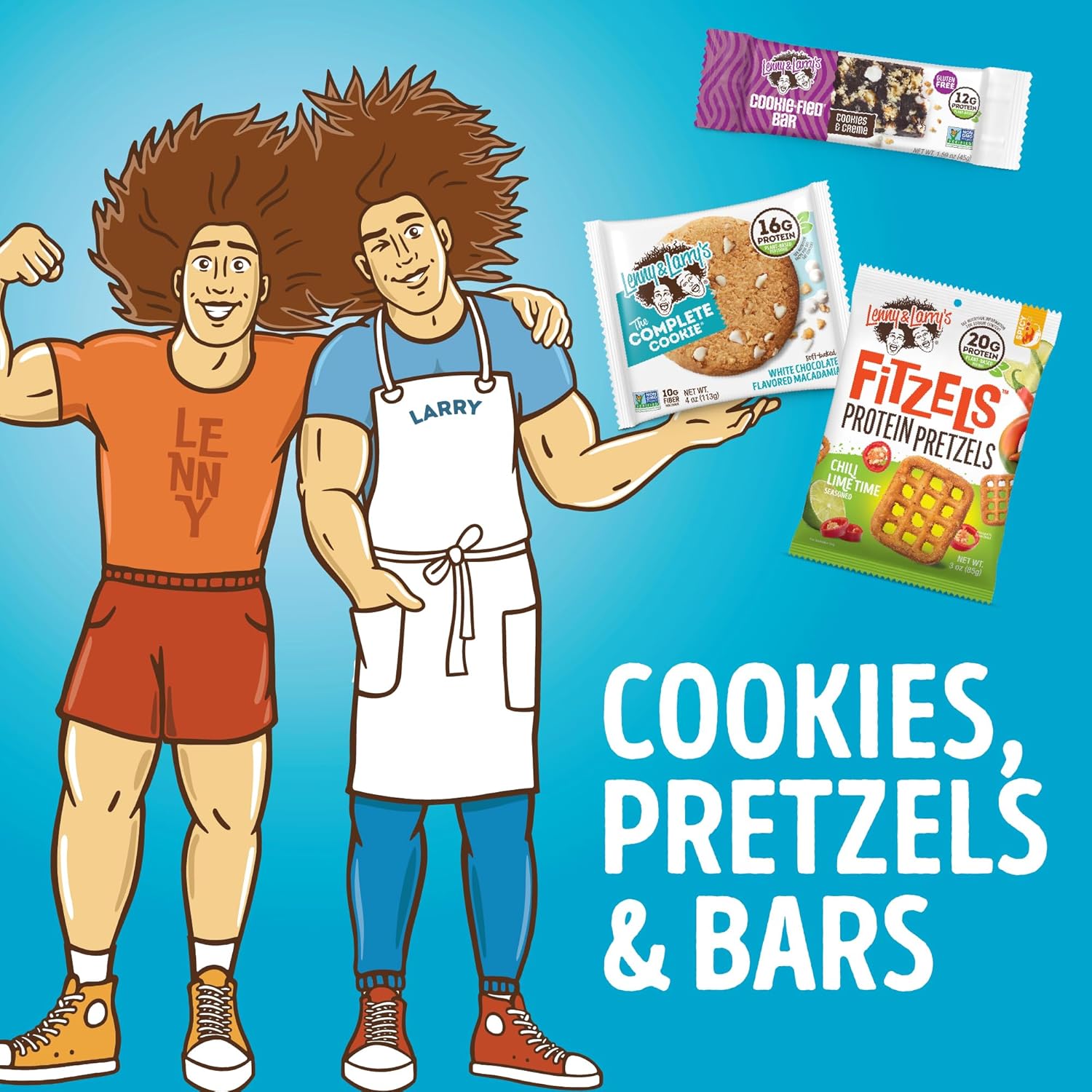 Lenny & Larry's Cookie-fied Protein Bar – Chocolate Almond Sea Salt Vegan Protein Bars 9x45g – Healthy Snacks with 12g Plant Protein & 5g Fiber – Gluten-Free Power Bar, Non-GMO & Vegan - Image 7