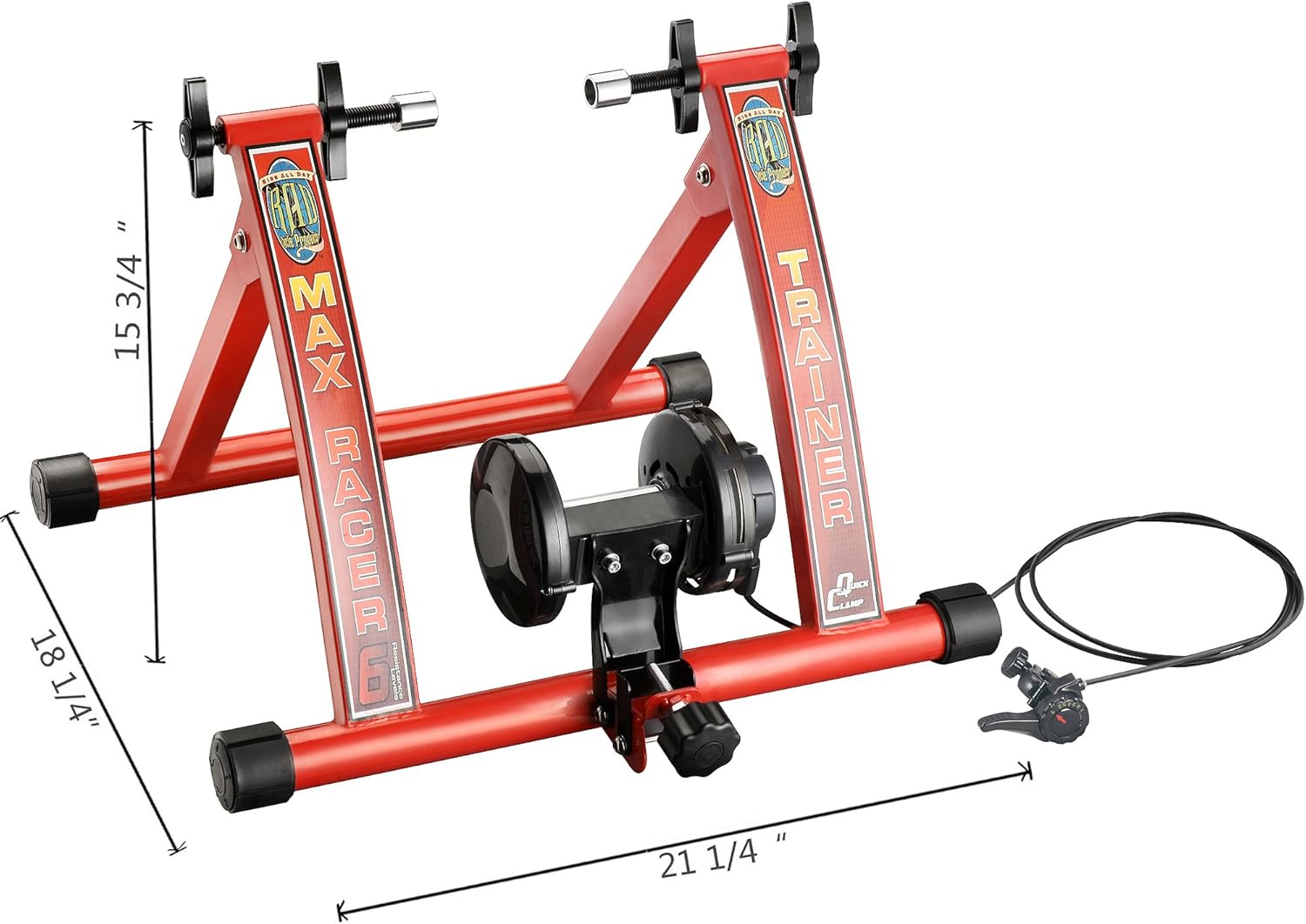 RAD Cycle Products Max Racer 7 Levels of with Smooth Magnetic Resistance Bicycle Trainer Allows You to Work Out with Your Bike - Image 8